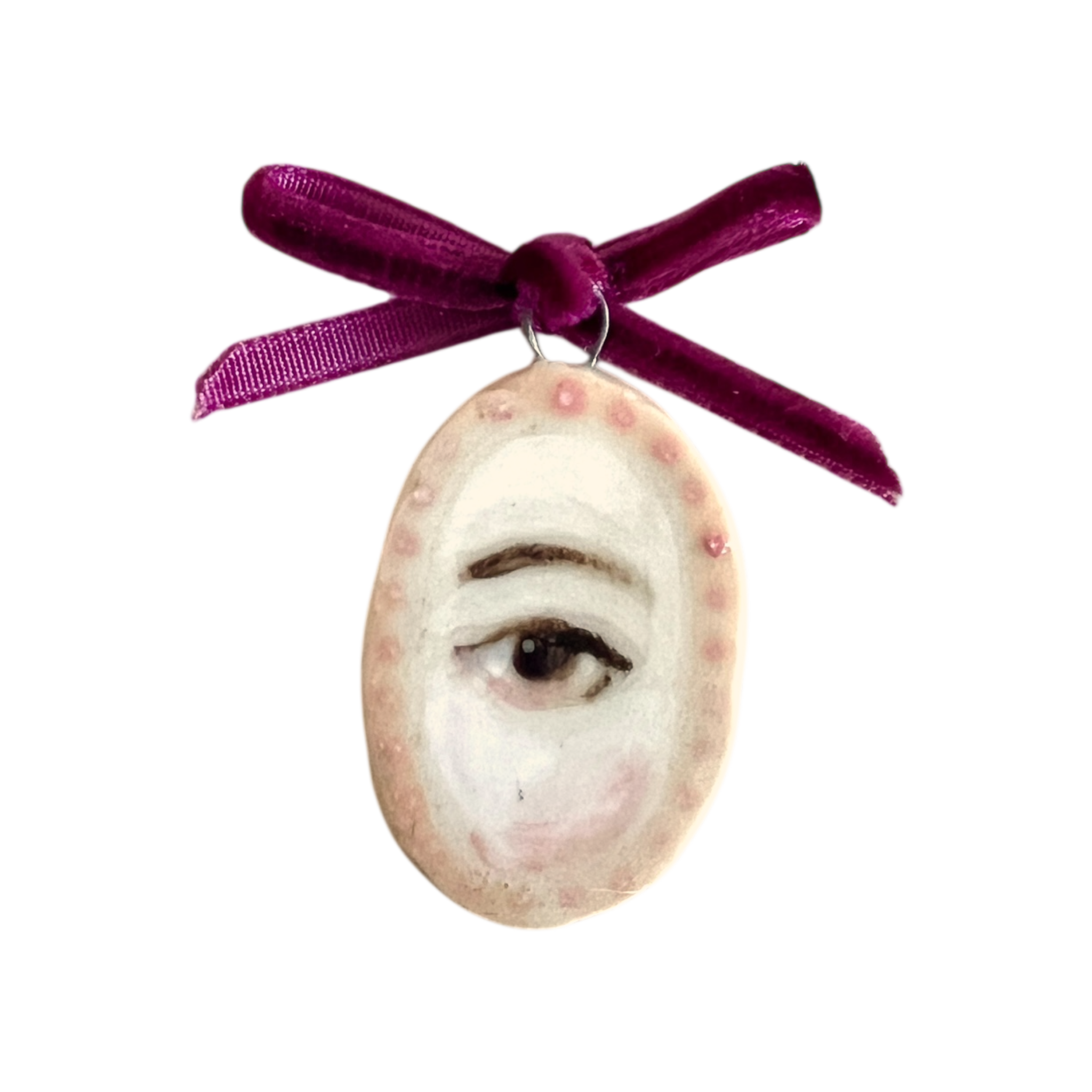 No. 114 Lover's Eye Charm - Pink Topaz