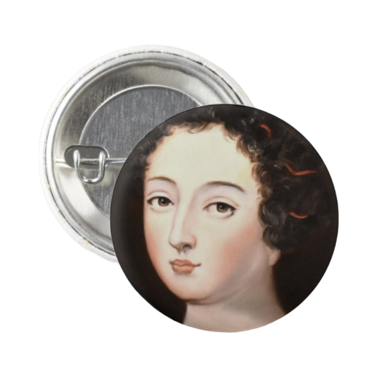 Portrait of a Lady with a Red Ribbon Pin