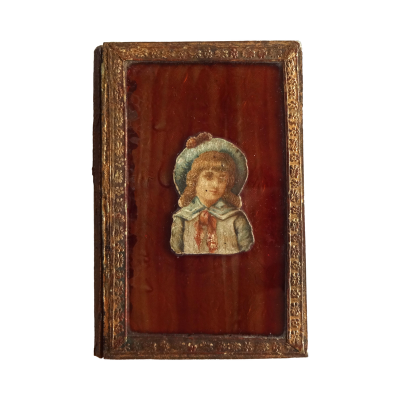 French Faux Book Jewelry Box with Decoupage Girl