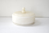 Mid-Century Italian White Alabaster Round Box