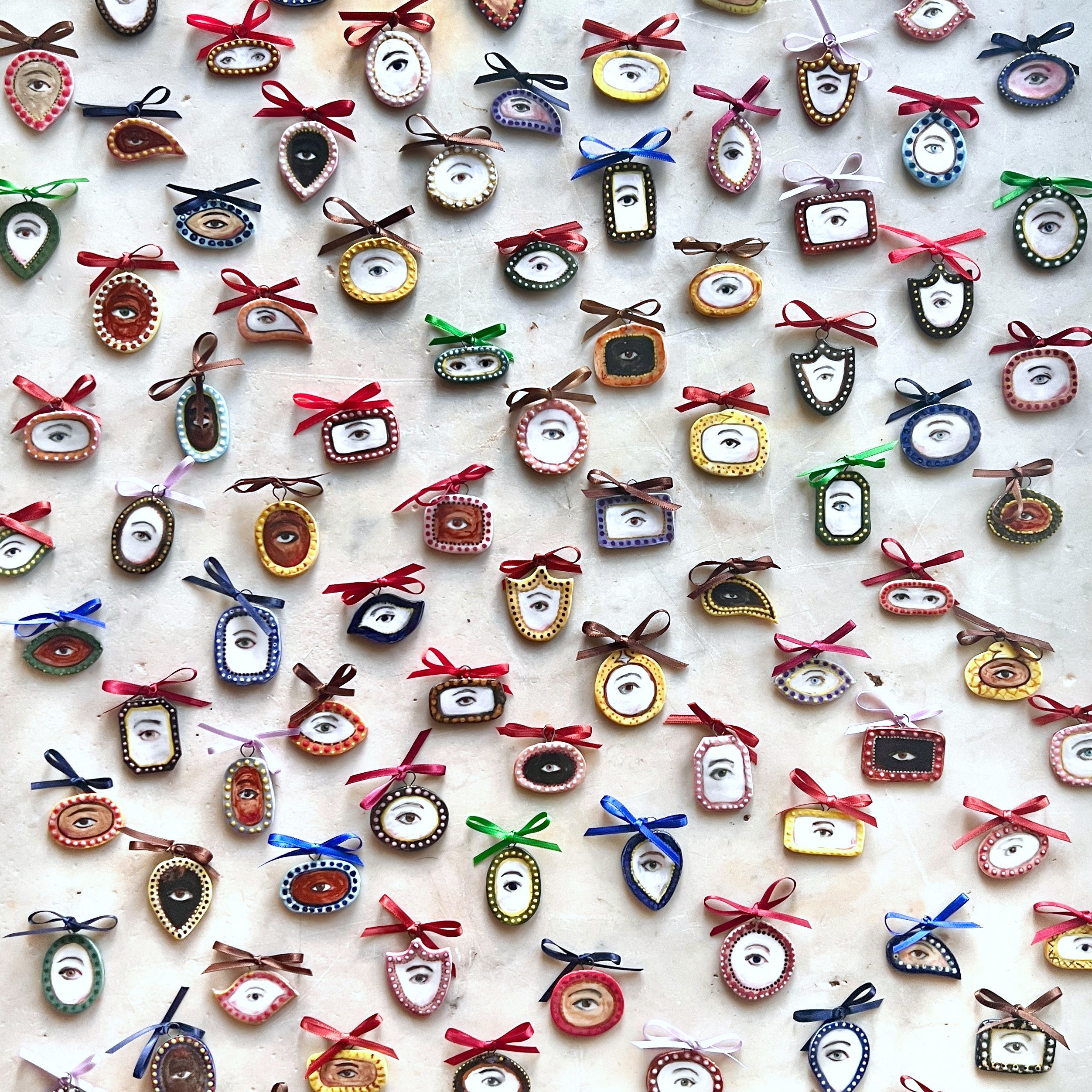 CERAMIC LOVER'S EYE CHARMS