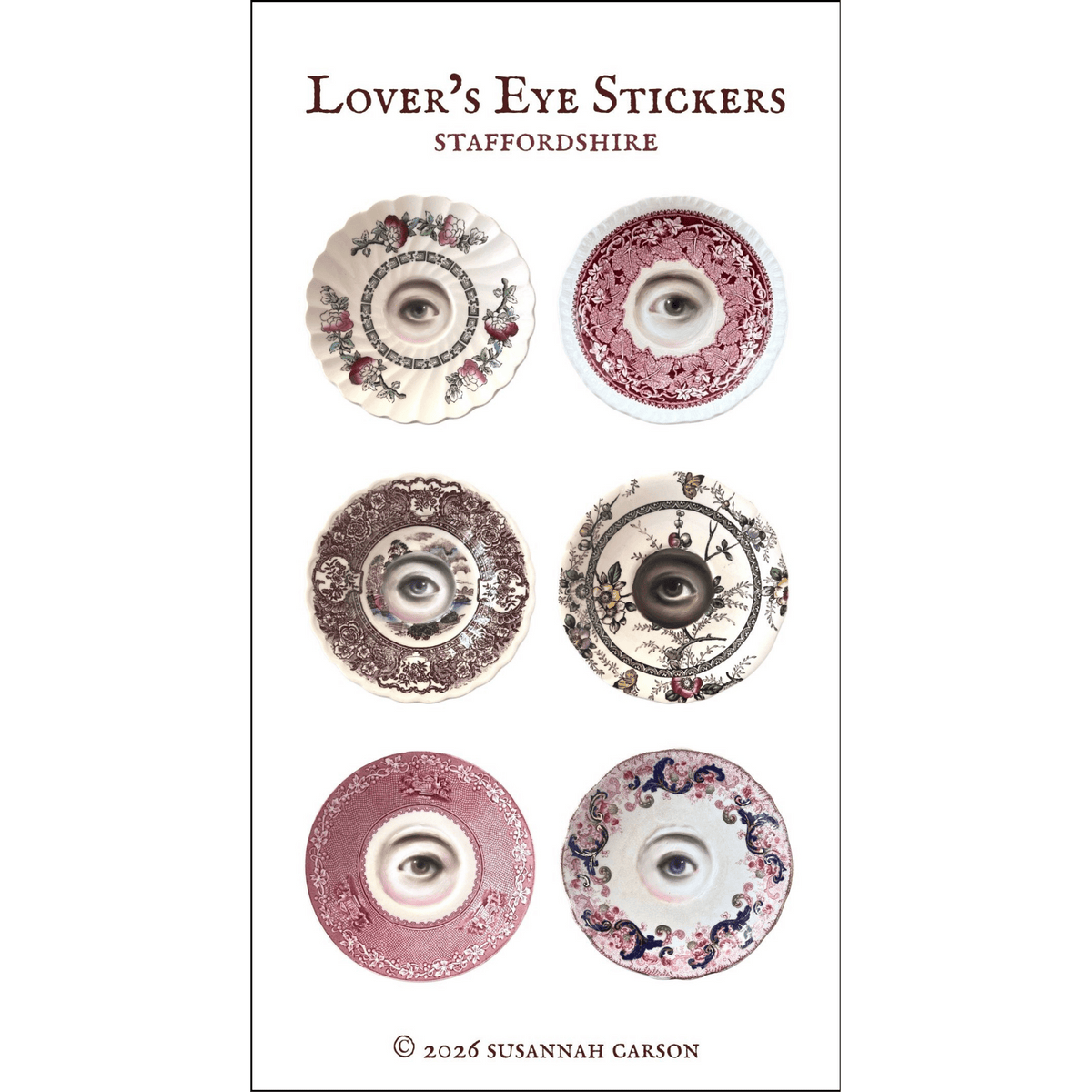 Lover's Eye Sticker Sheet: Staffordshire