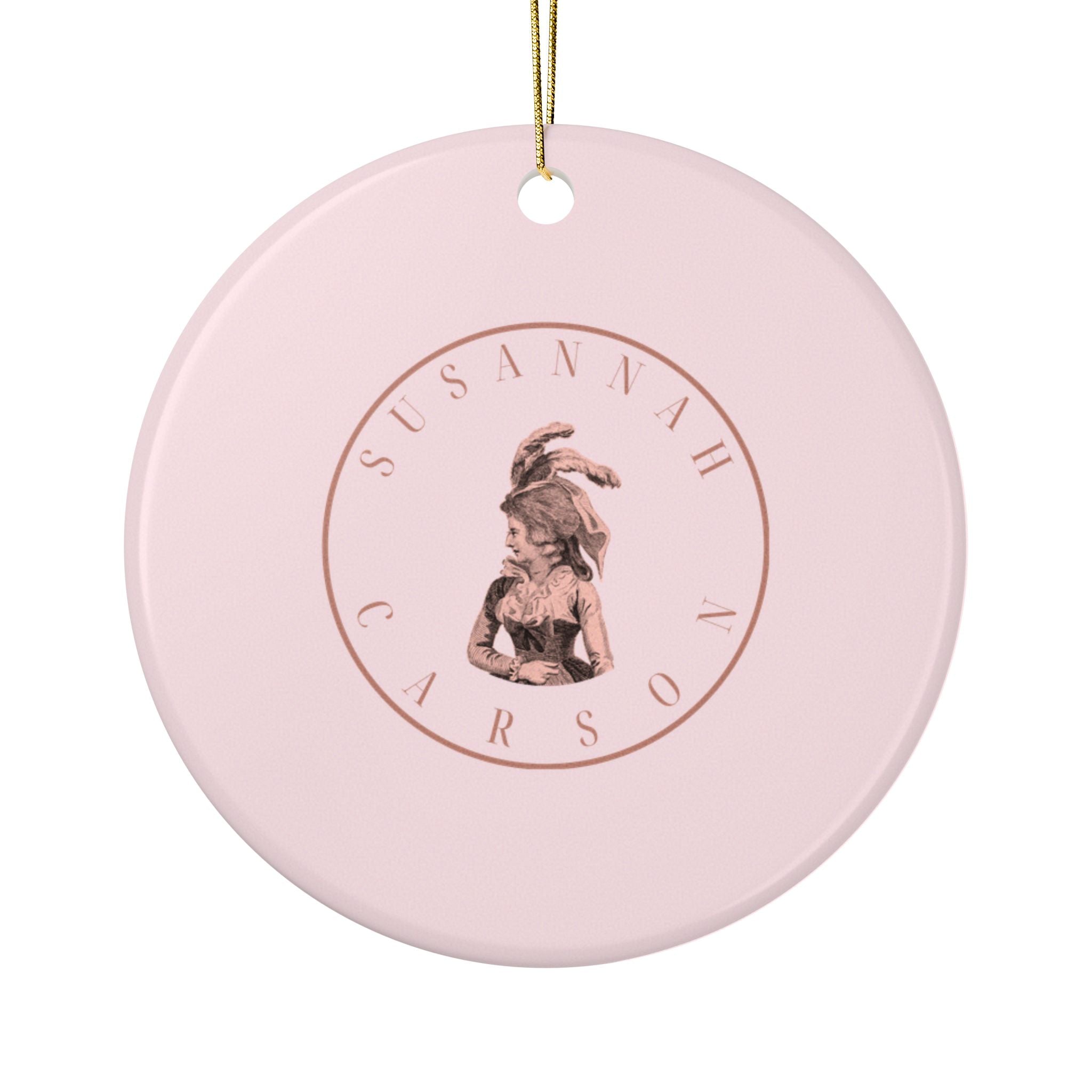 No. 16 Lover's Eye Ceramic Christmas Ornament - Pale Pink