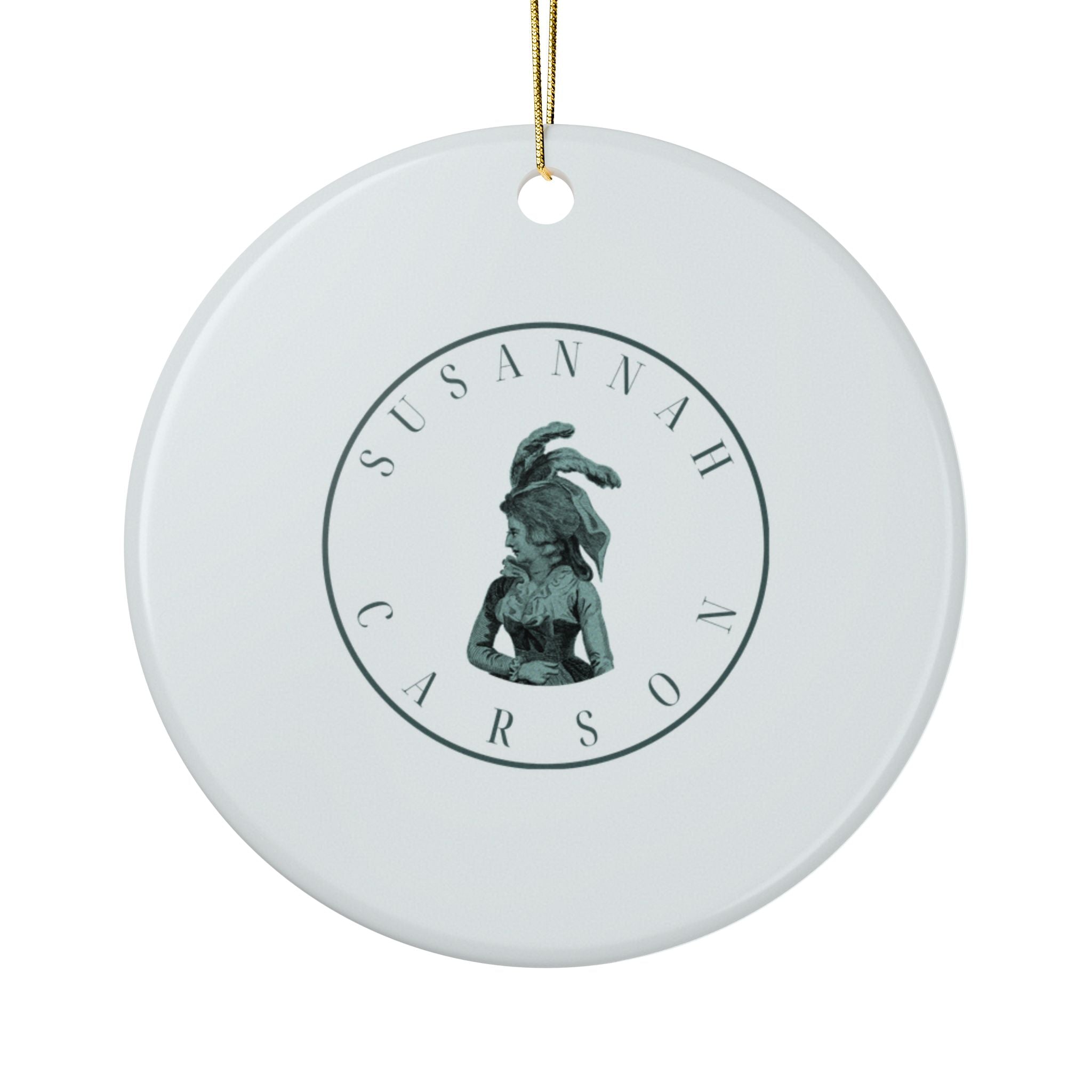 No. 15 Lover's Eye Ceramic Christmas Ornament - Pale Blue