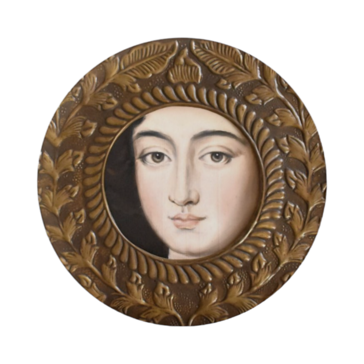 Portrait of a Lady in a Bronze Wreath Pin