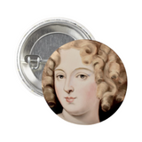 Portrait of a Lady with Blonde Curls Pin