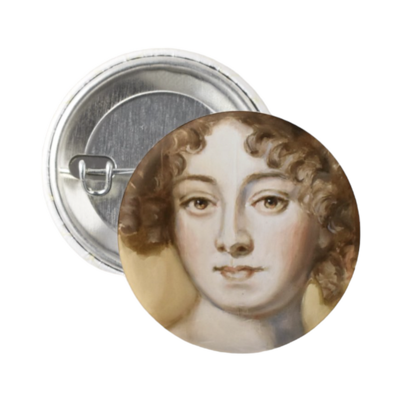 Portrait of a Lady with Chestnut Curls Pin