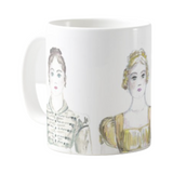 Jane Austen's Heroines - Anne Elliot - Emma Woodhouse - Elizabeth Bennet Mug
