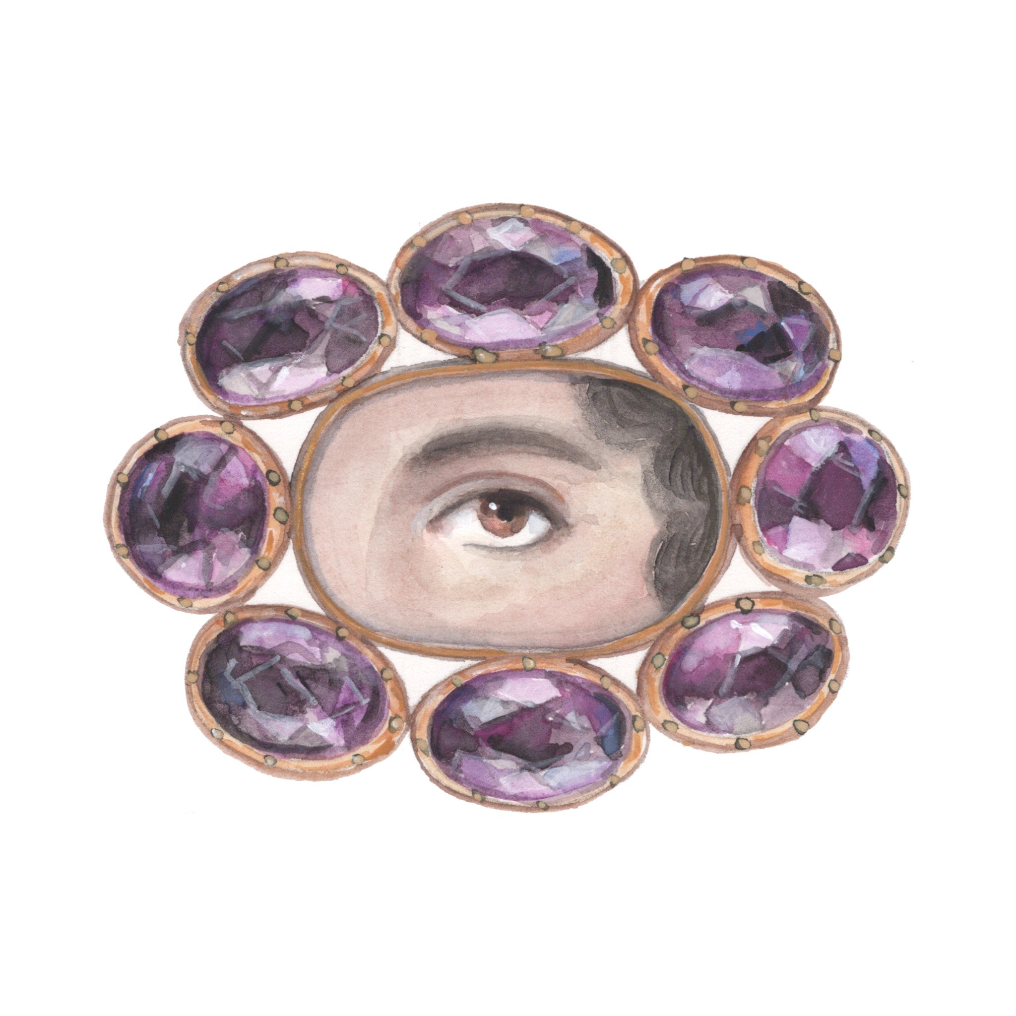No. 4 Lover's Eye Watercolor Archival Print