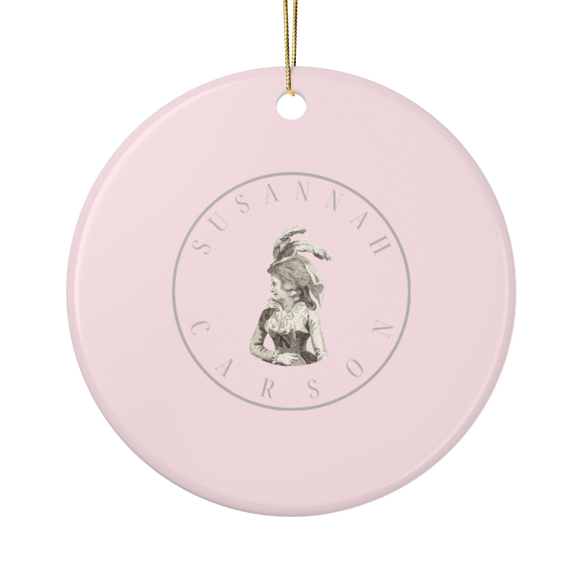 No. 1 Lover's Eye Ceramic Christmas Ornament - Pale Pink