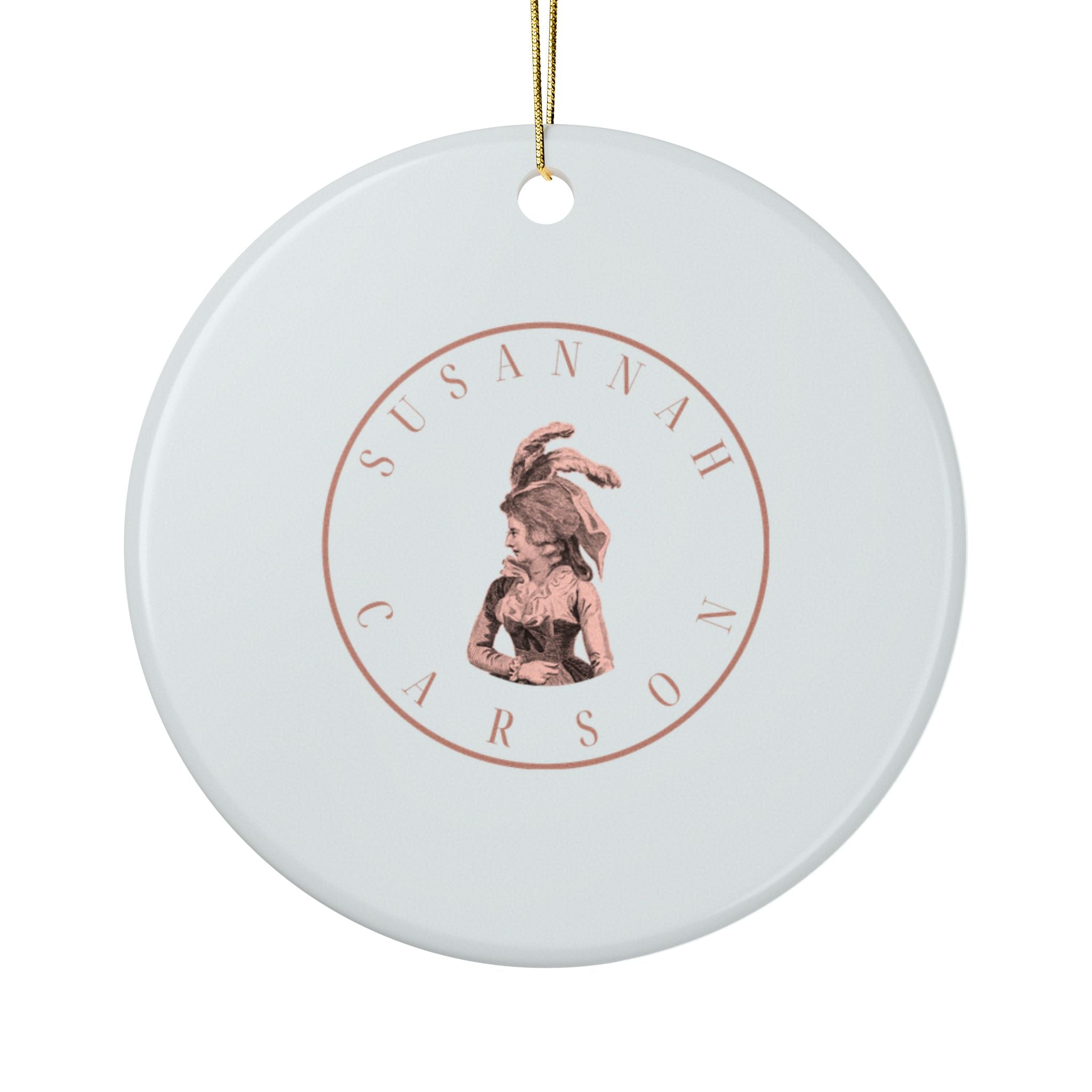 No. 3 Lover's Eye Ceramic Christmas Ornament - Pale Blue