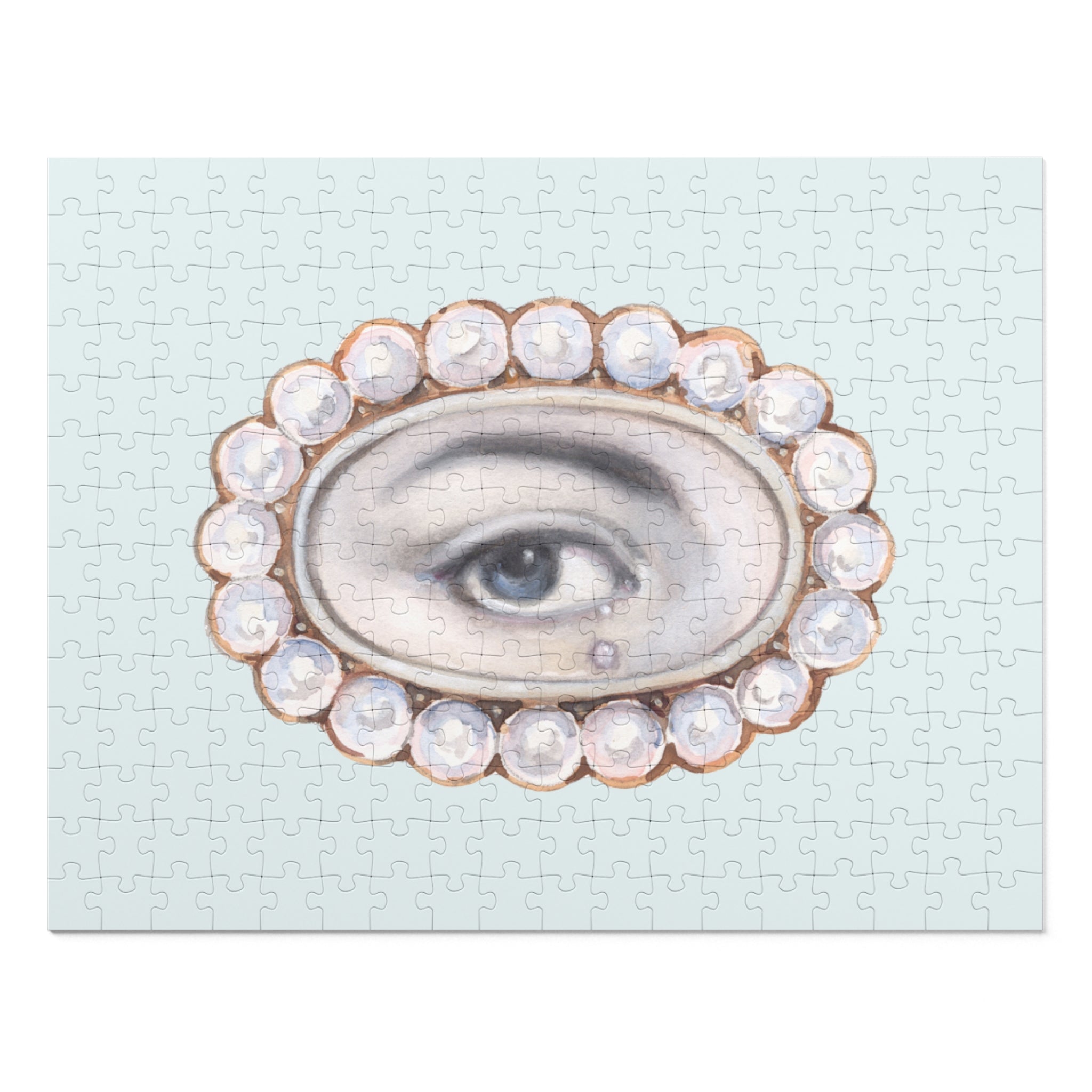 Lover's Eye Jigsaw Puzzle with Tin (Robin's Egg Blue)