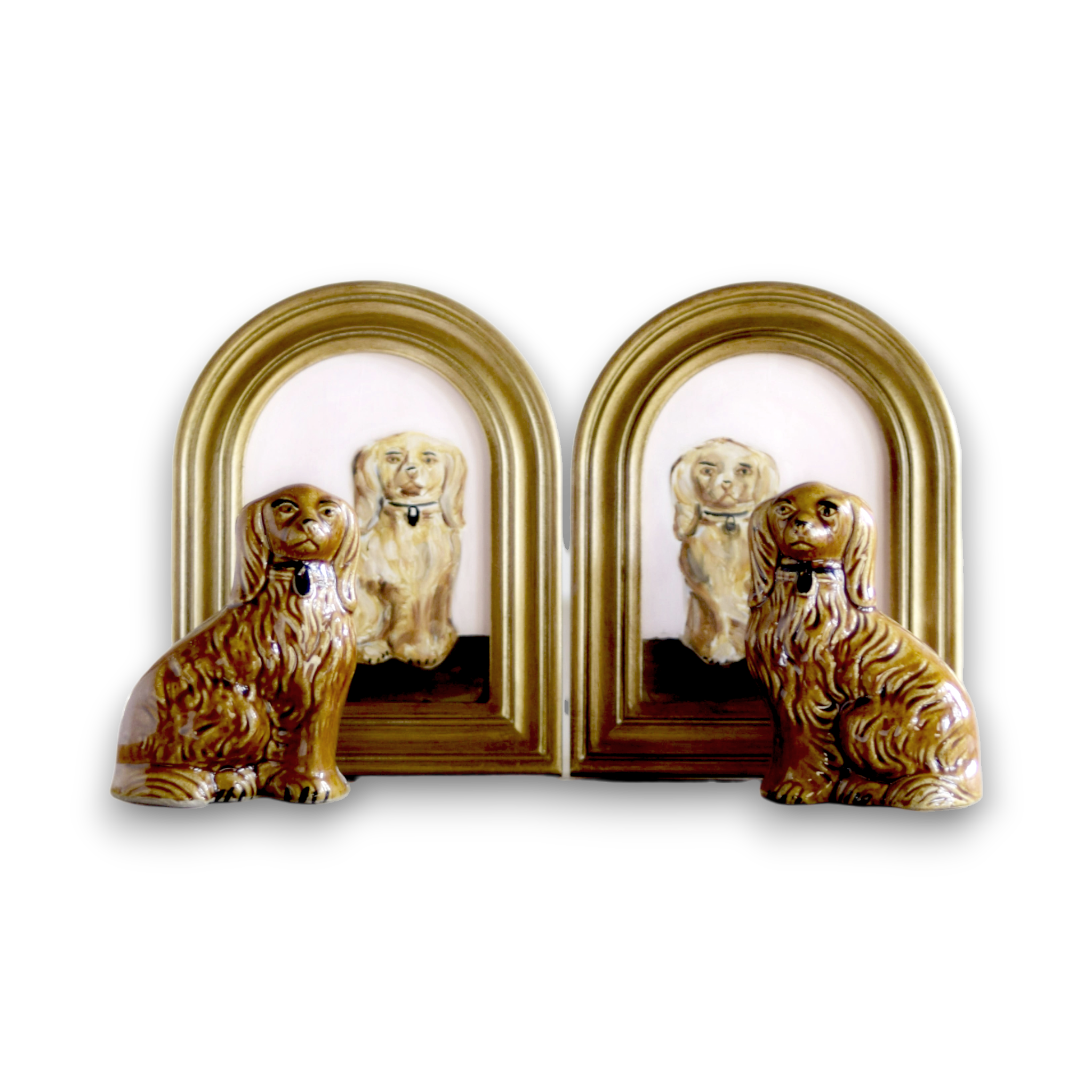 No. 1022 Theodore & Theobald the Treacle Staffordshire Spaniels and Their Portraits