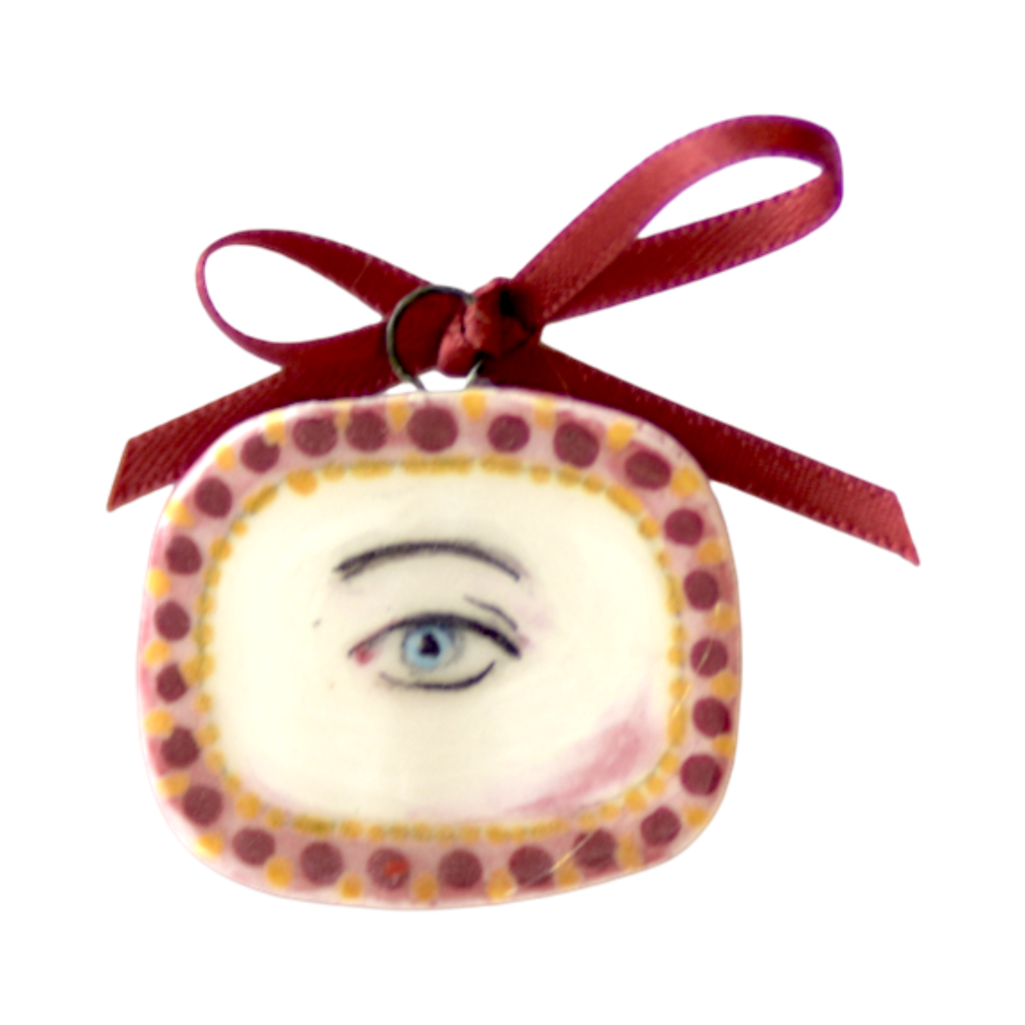 No. 300 Lover's Eye Charm - Garnets