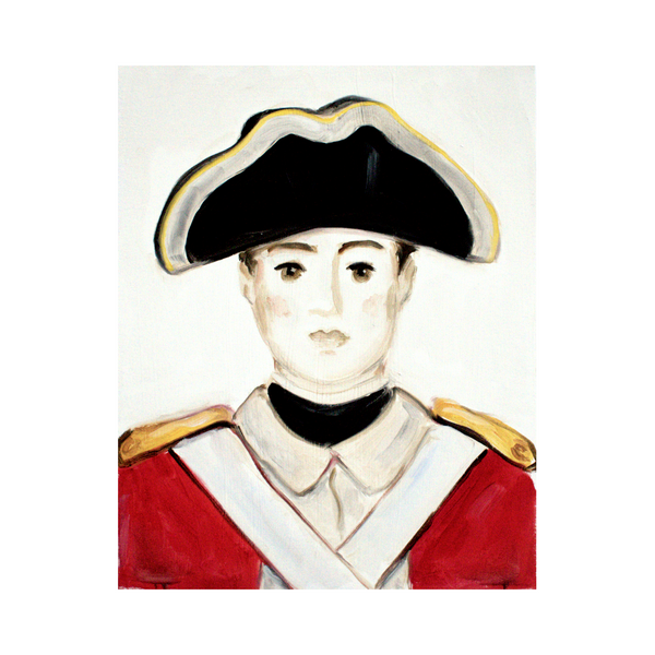 Storybook Portrait of Ethan in a Bicorne Hat Giclée Art Print (5"x7")