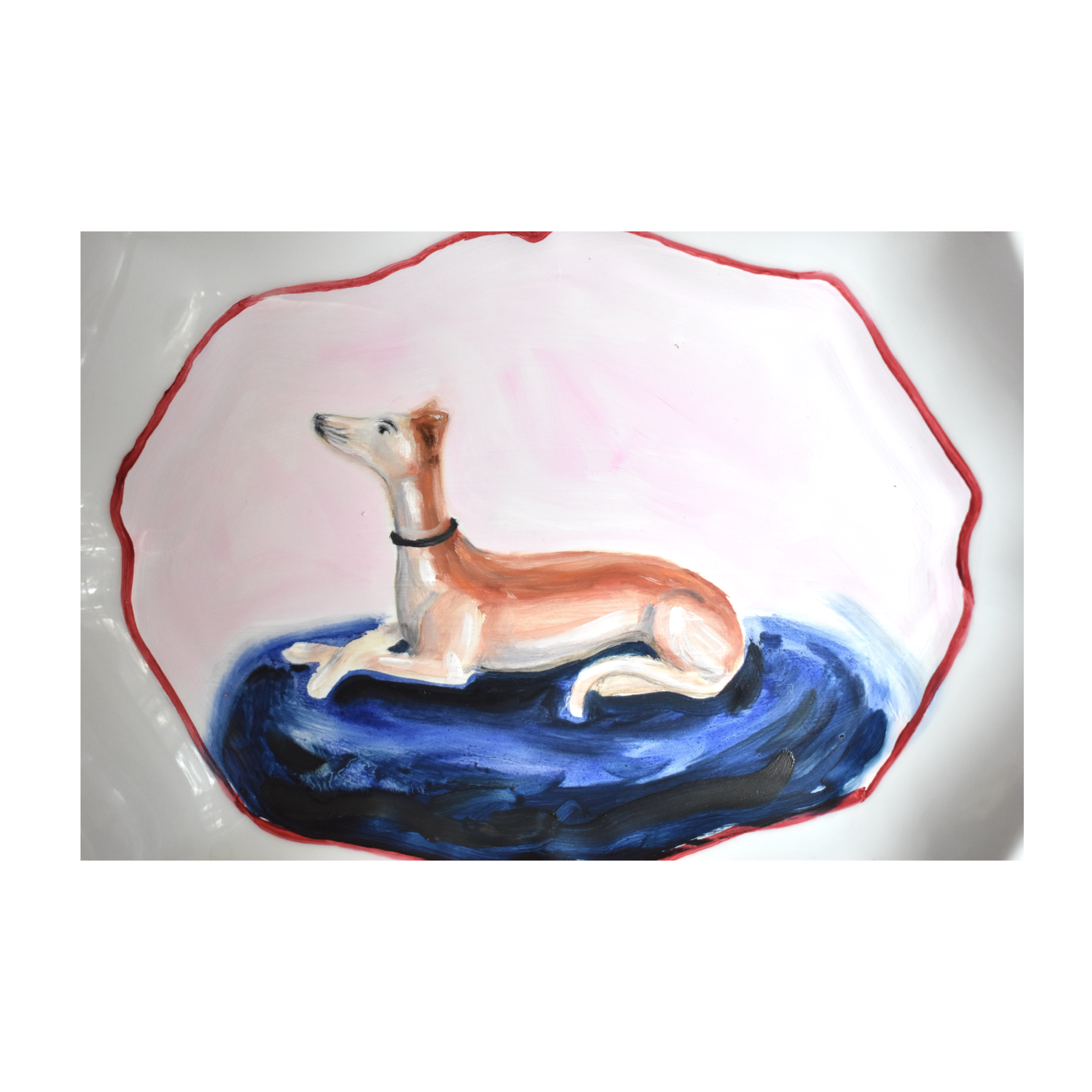 Penelope the Staffordshire Greyhound Portrait