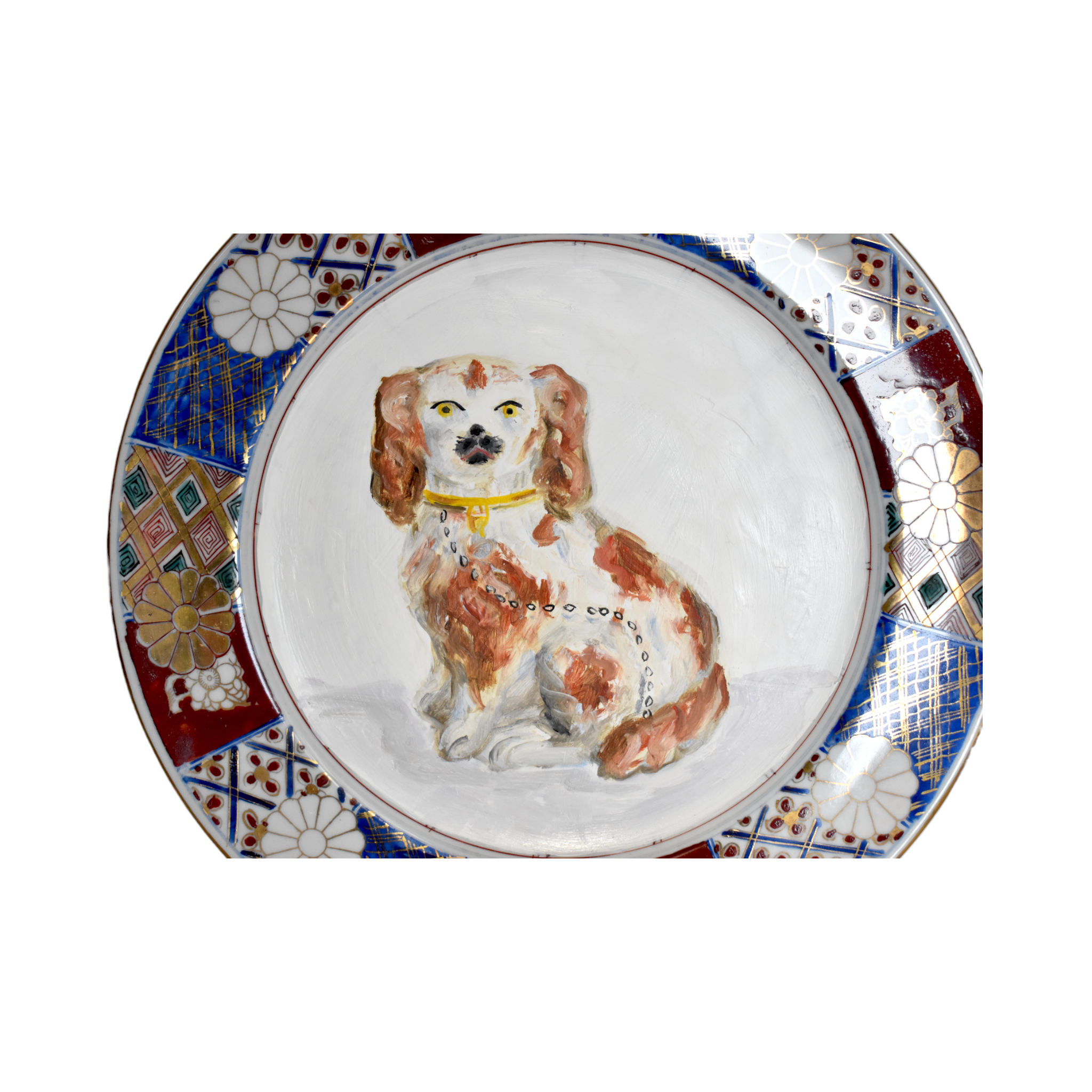 Elizabeth & Edward the Red and White Staffordshire Spaniels Portraits