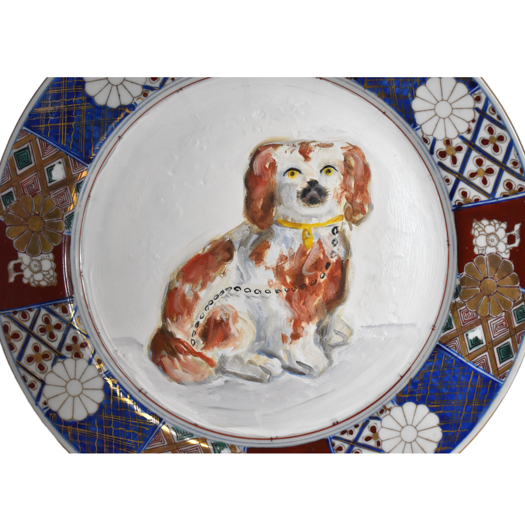 Elizabeth & Edward the Red and White Staffordshire Spaniels Portraits