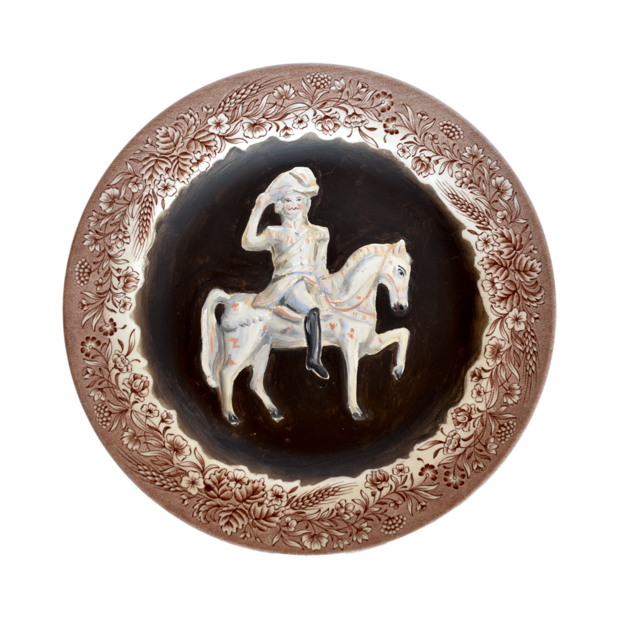 No. 1008 Staffordshire Equestrian on a White Horse and their Portrait