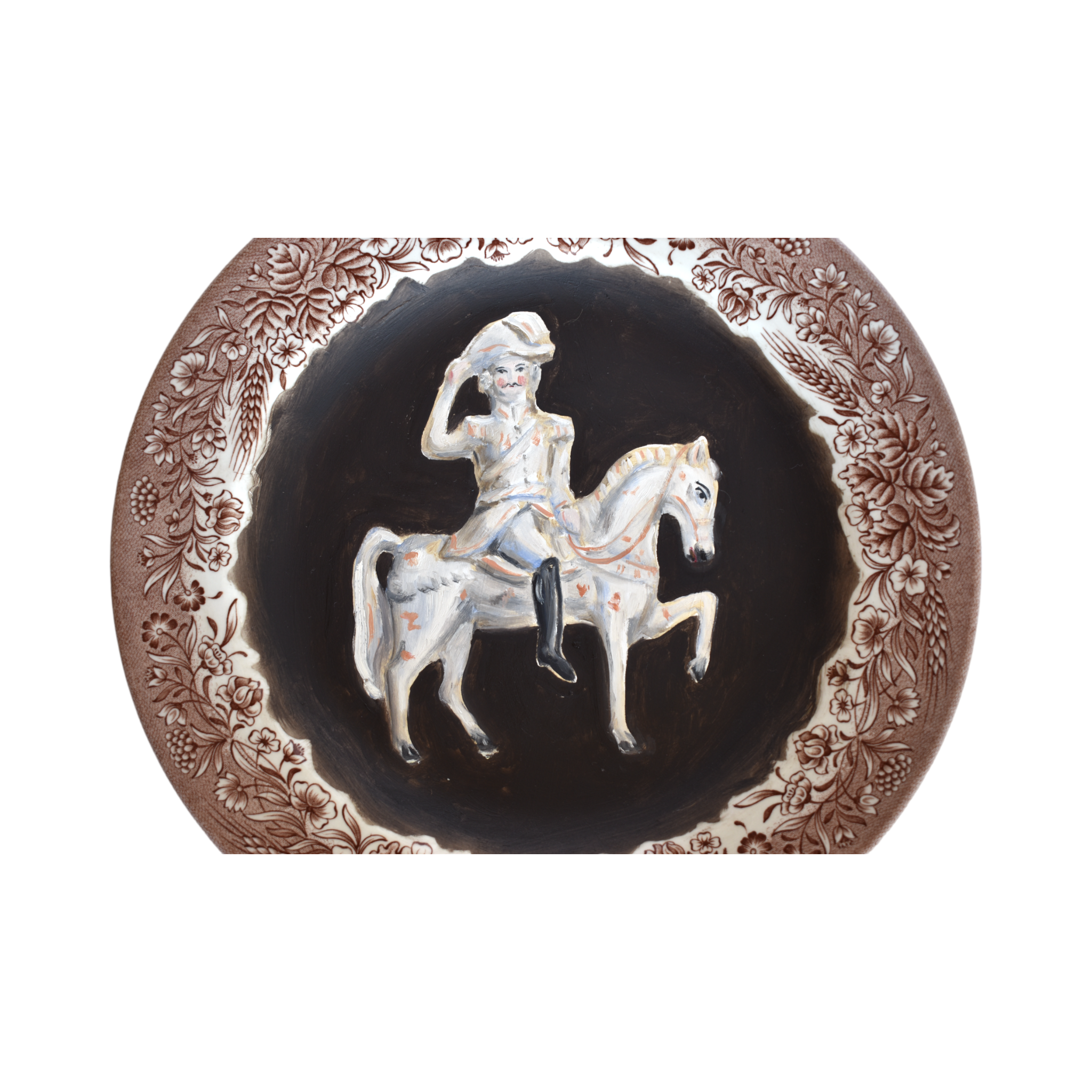 No. 1008 Staffordshire Equestrian on a White Horse and their Portrait