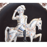 Staffordshire Equestrian on a White Horse Portrait