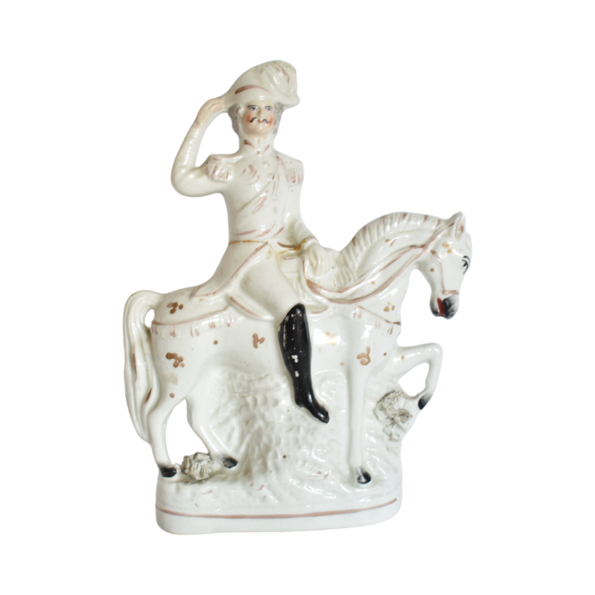 No. 1008 Staffordshire Equestrian on a White Horse and their Portrait