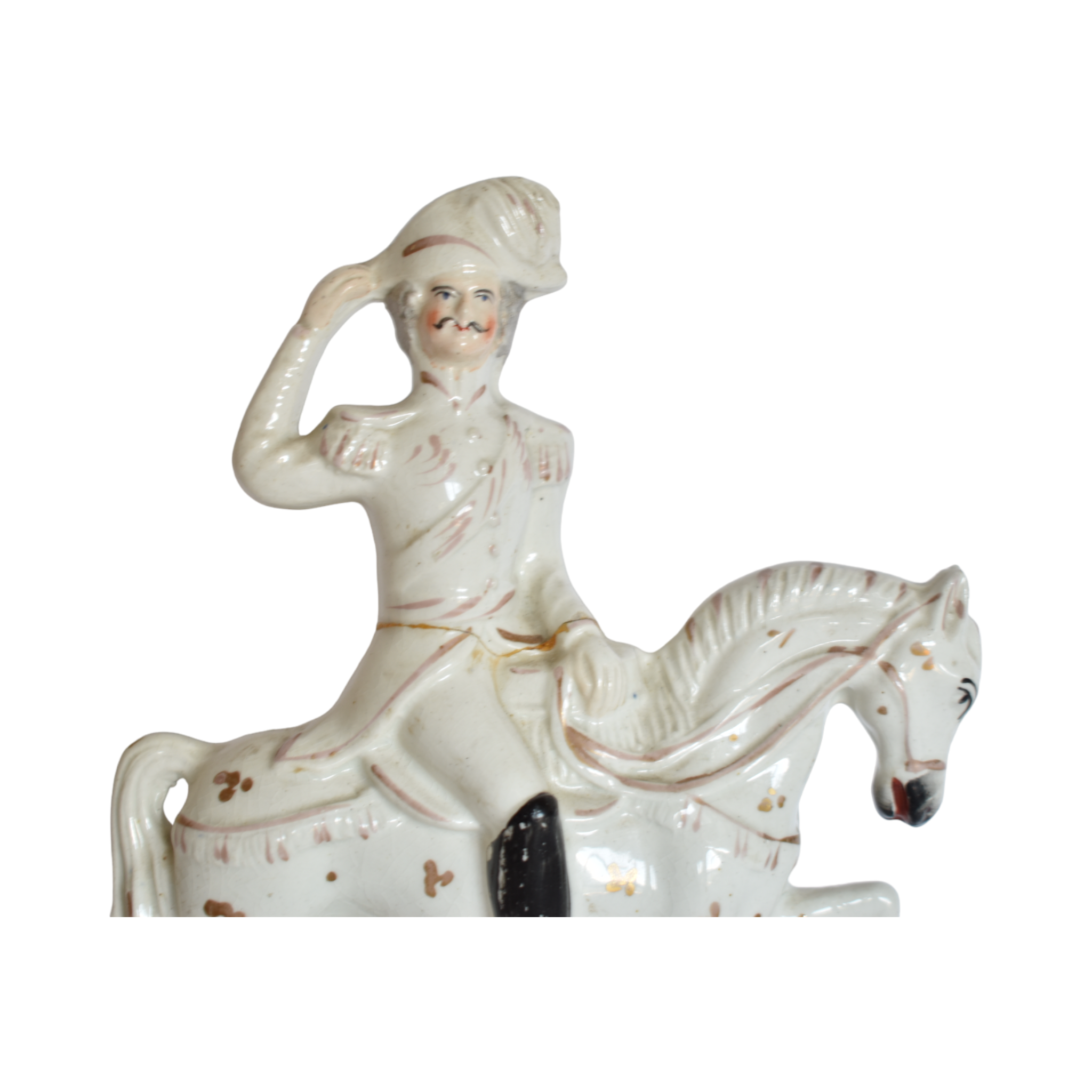 No. 1008 Staffordshire Equestrian on a White Horse and their Portrait