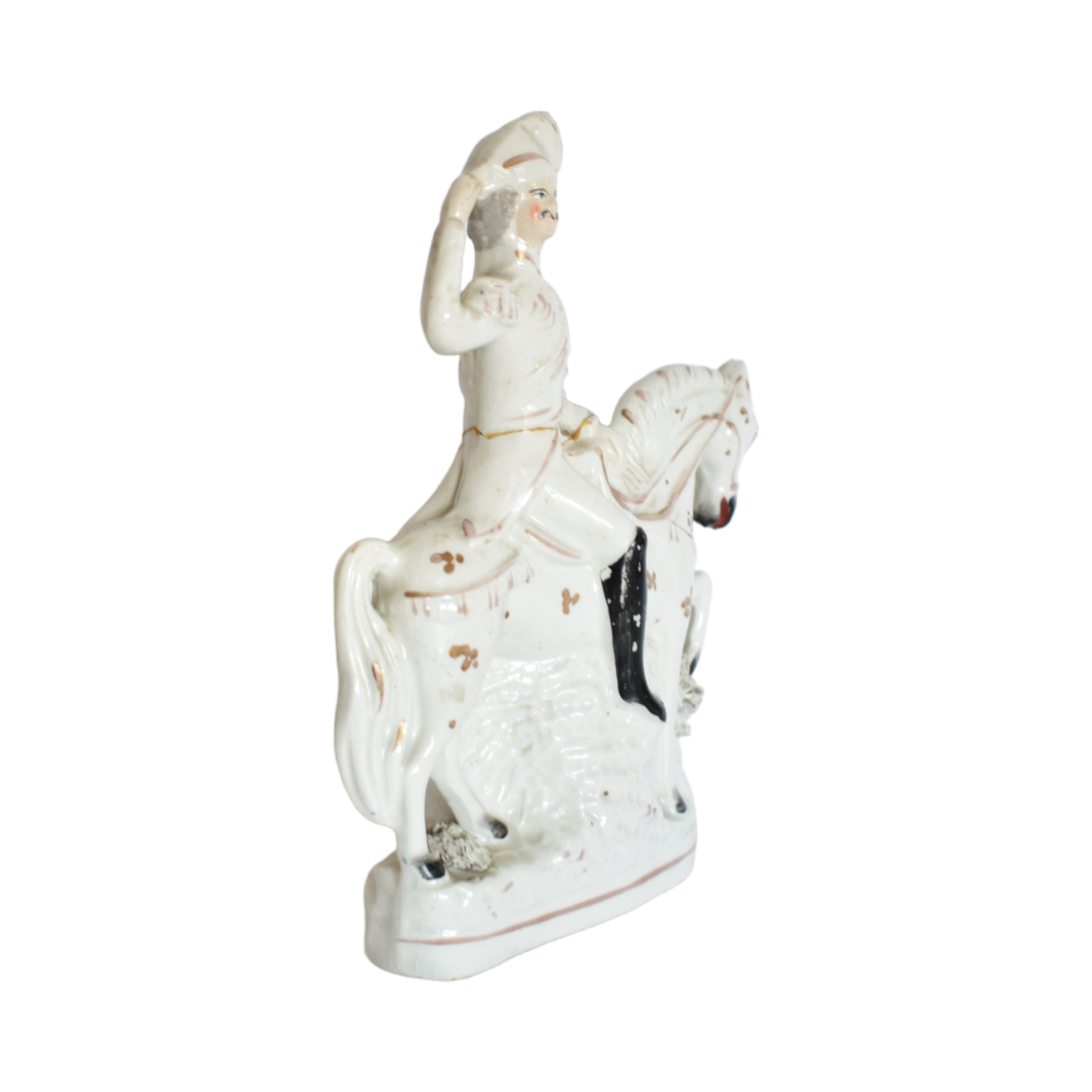 No. 1008 Staffordshire Equestrian on a White Horse and their Portrait