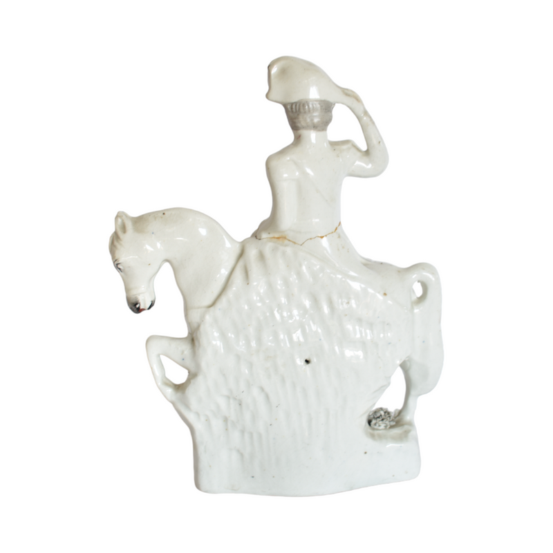 Staffordshire Equestrian on a White Horse and their Portrait