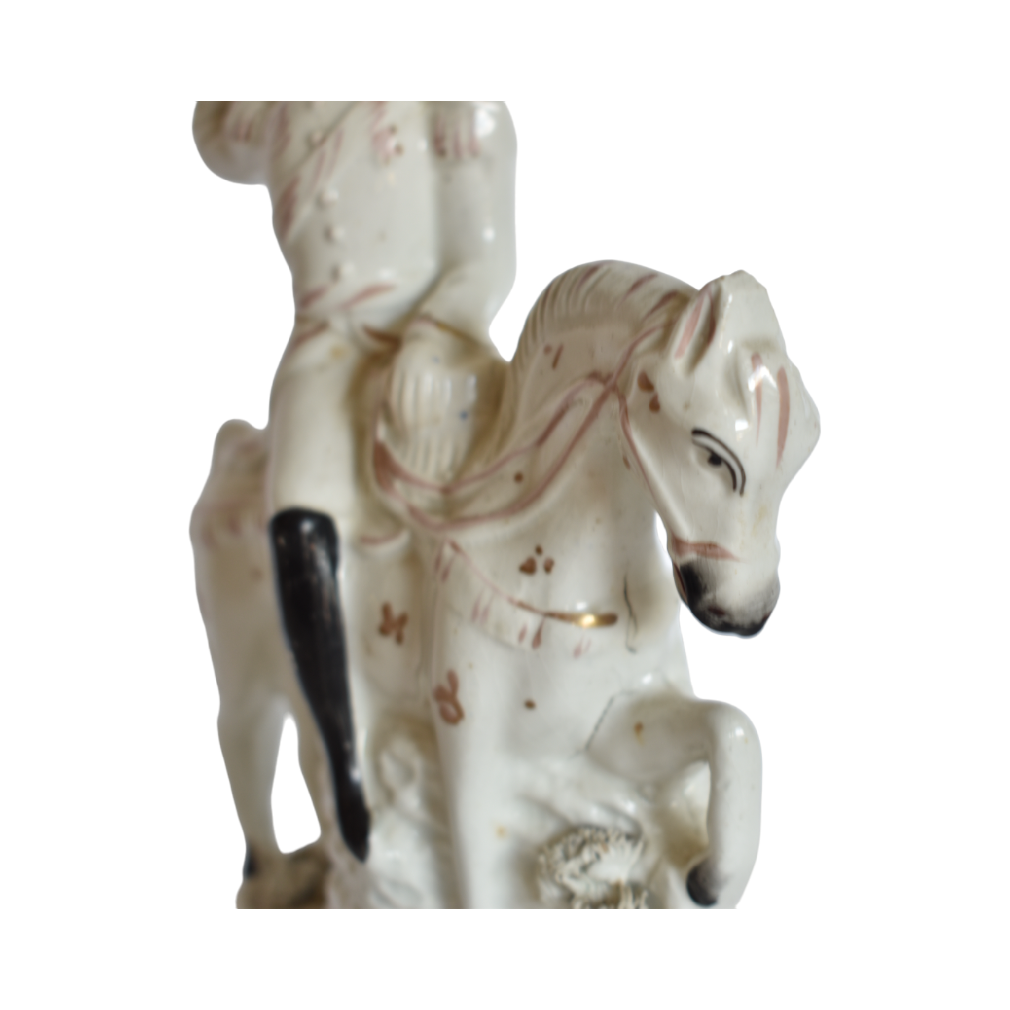 No. 1008 Staffordshire Equestrian on a White Horse and their Portrait