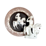 Staffordshire Equestrian on a White Horse and their Portrait