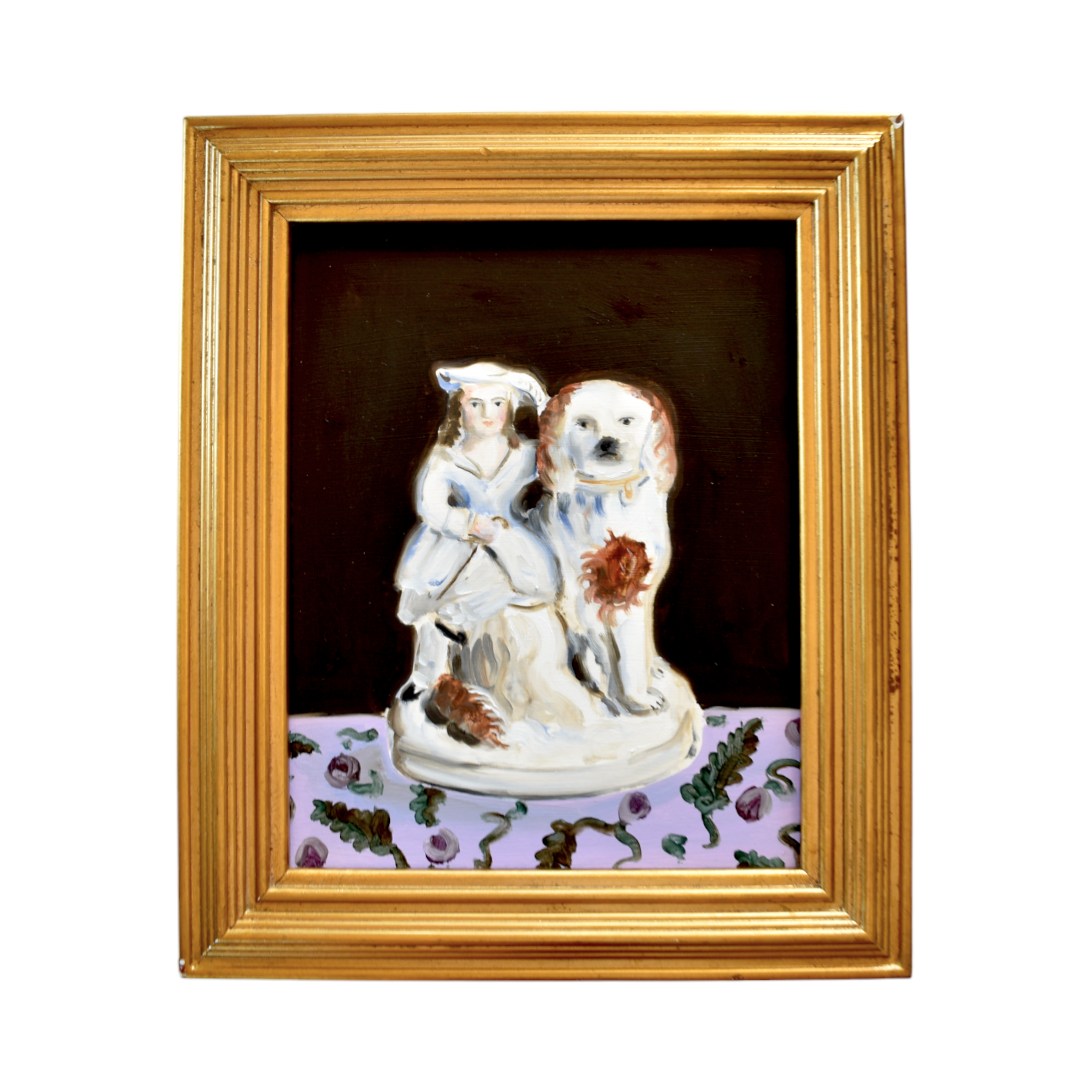 Arabella the Shepherdess and Leopold the Staffordshire Dog Portrait