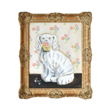 Gretchen the White Staffordshire Dog Portrait
