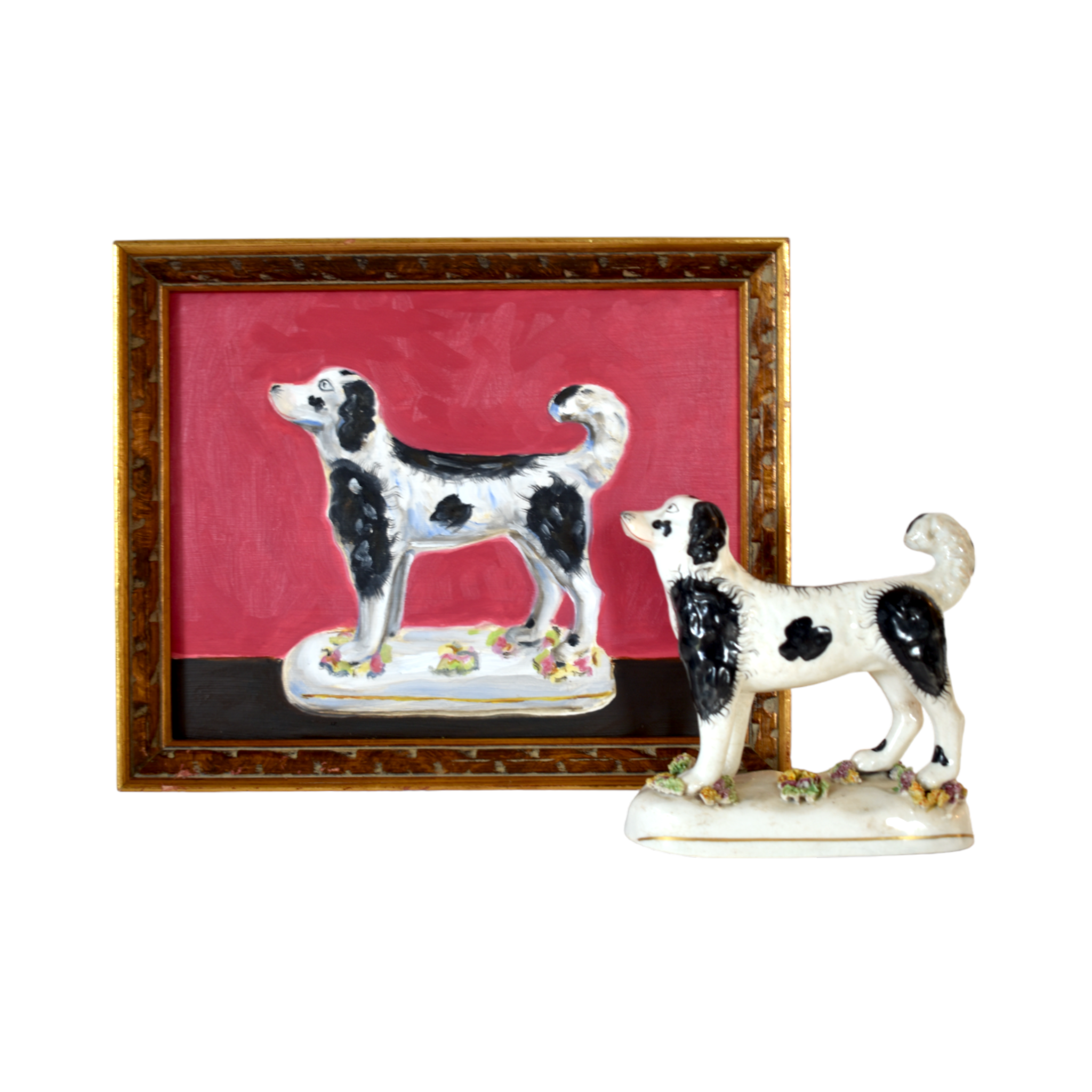 Morris the Black & White Staffordshire Water Spaniel Dog Portrait