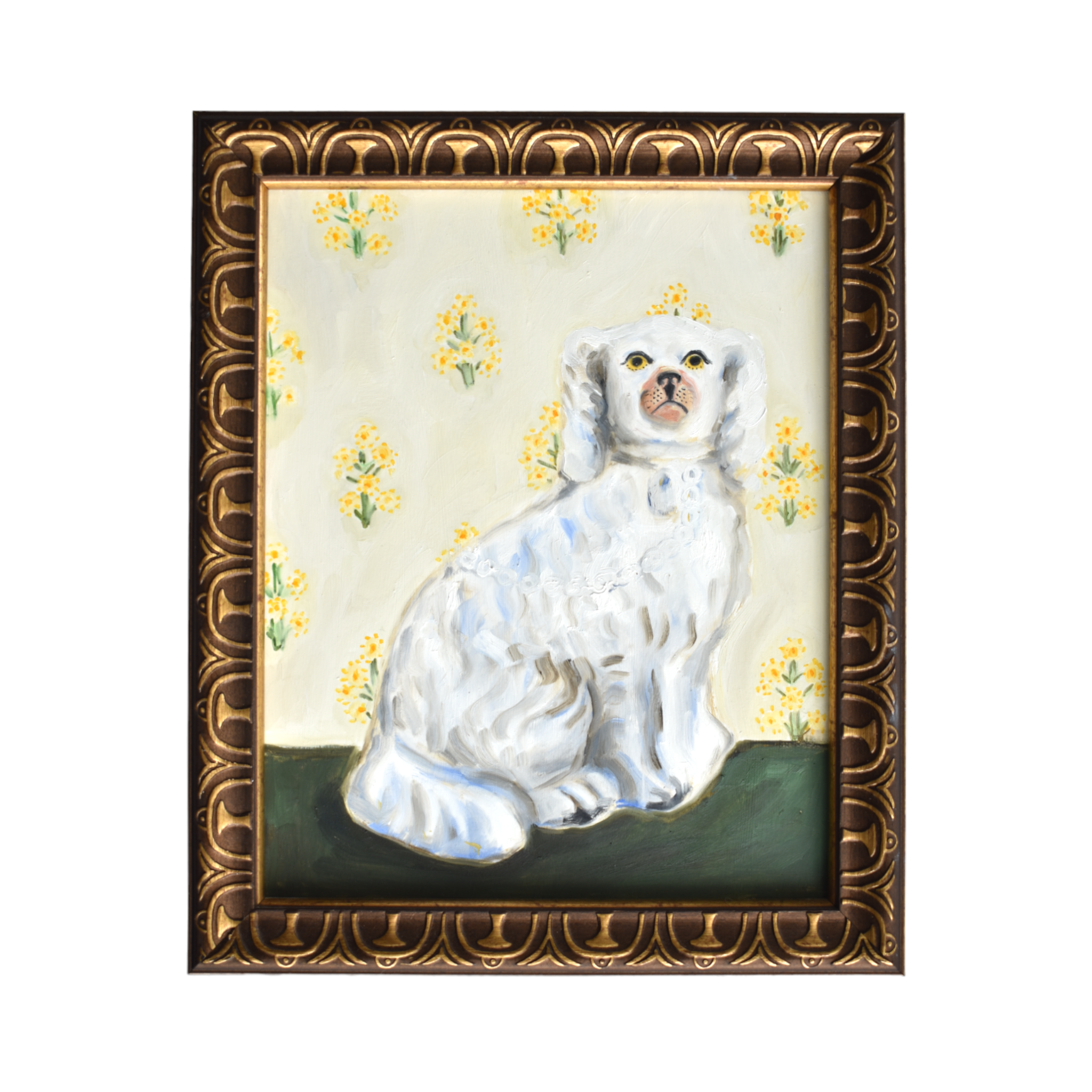 No. 1039 Percy & Primrose the White Staffordshire Dogs and Their Portraits