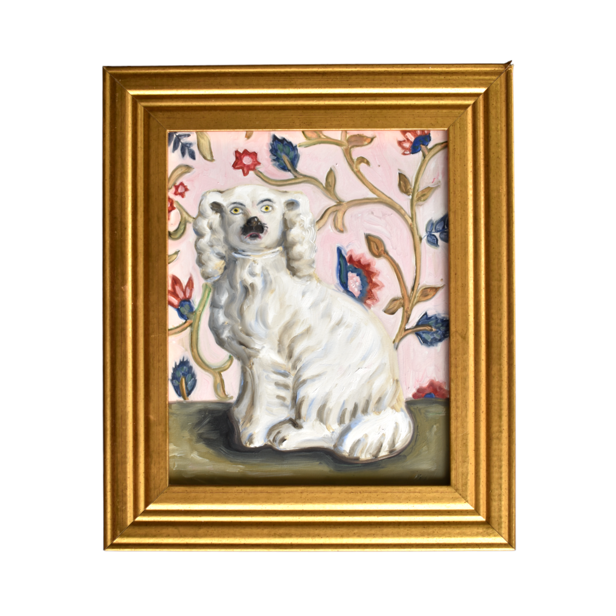 No. 1040 Barnabas the White Staffordshire Dog and His Portrait