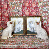 Percy & Primrose the White Staffordshire Dogs and Their Portraits