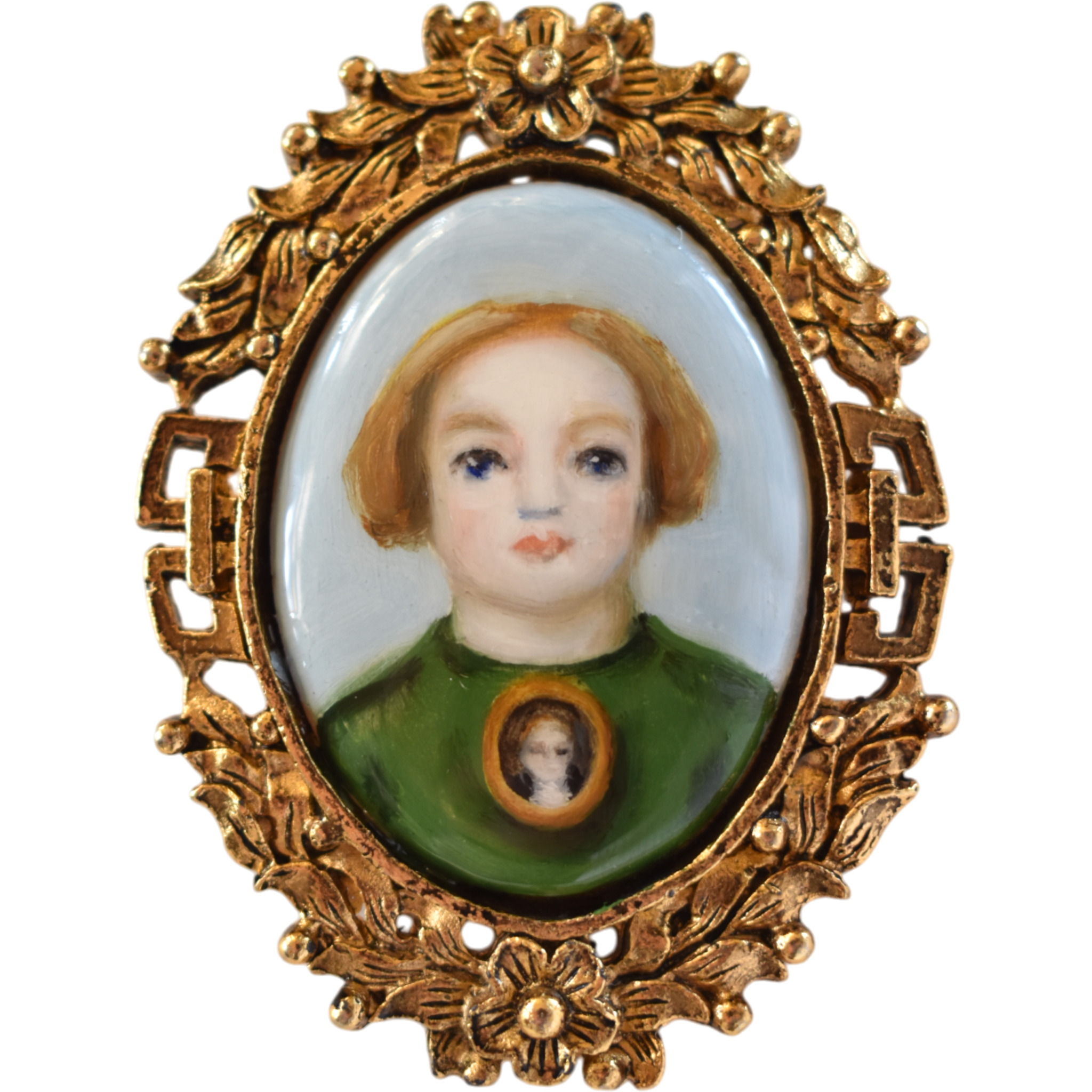 No. 2334 "Mercedes" Portrait Pendant-Brooch