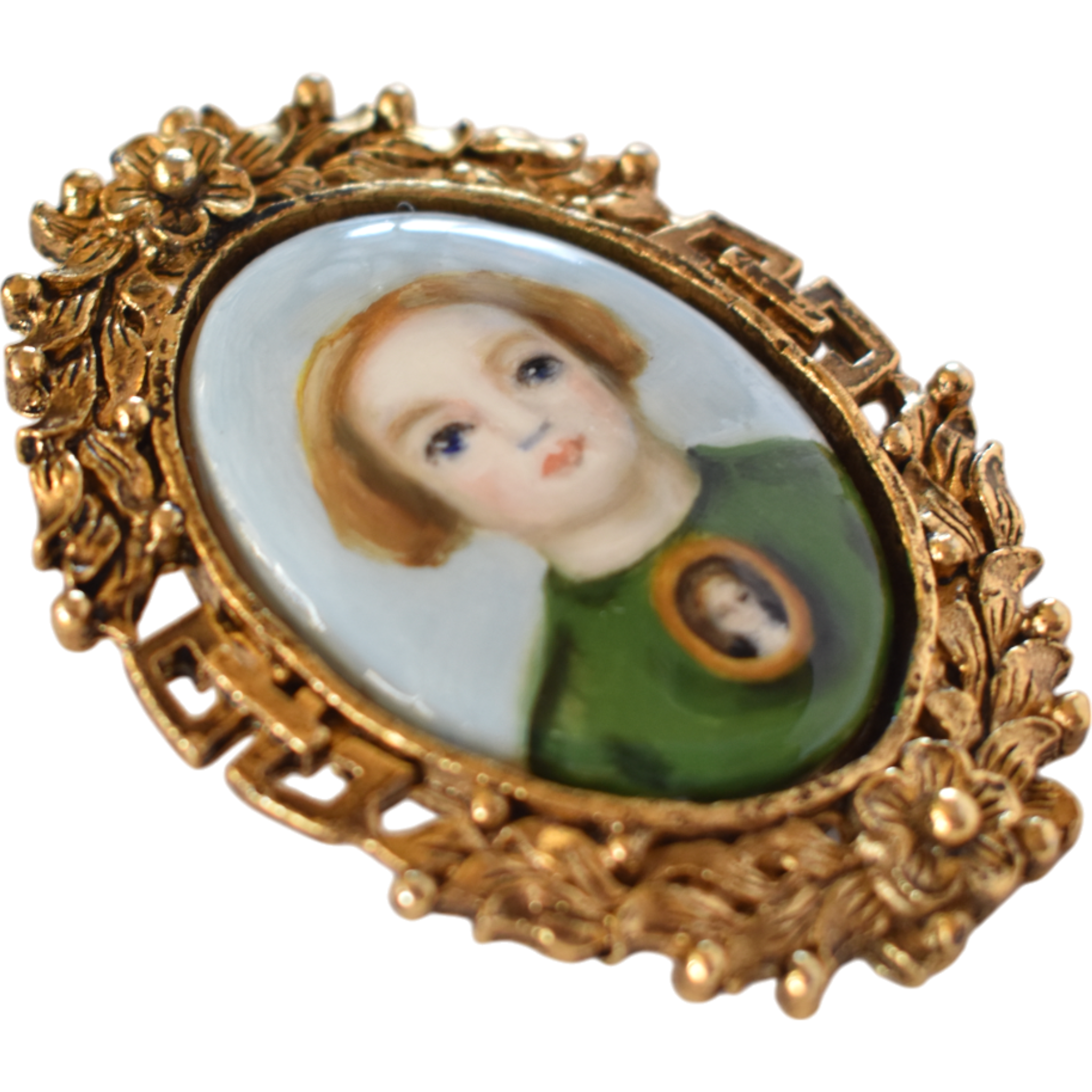 No. 2334 "Mercedes" Portrait Pendant-Brooch