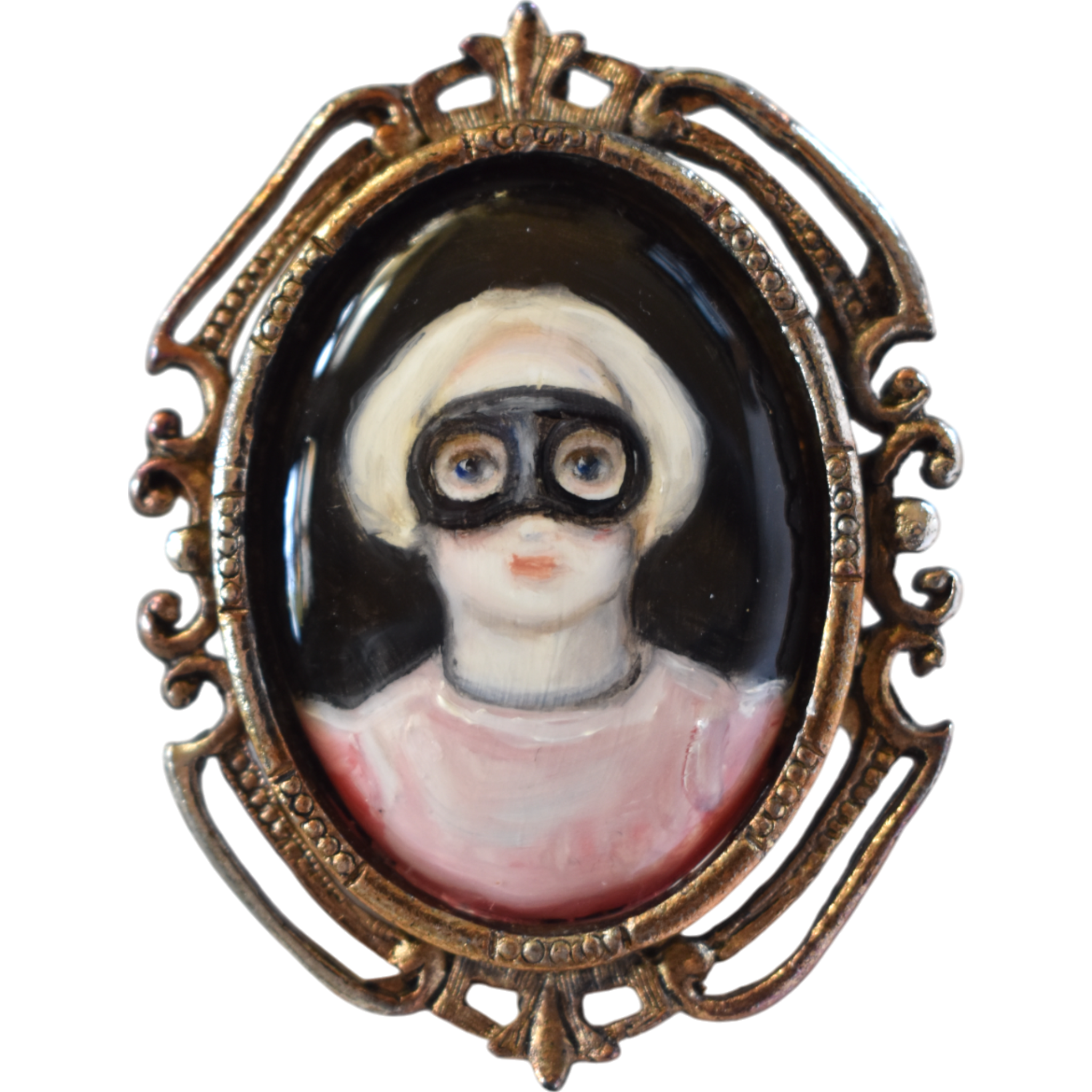 No. 2447 "Clorinda" Portrait Pendant Brooch