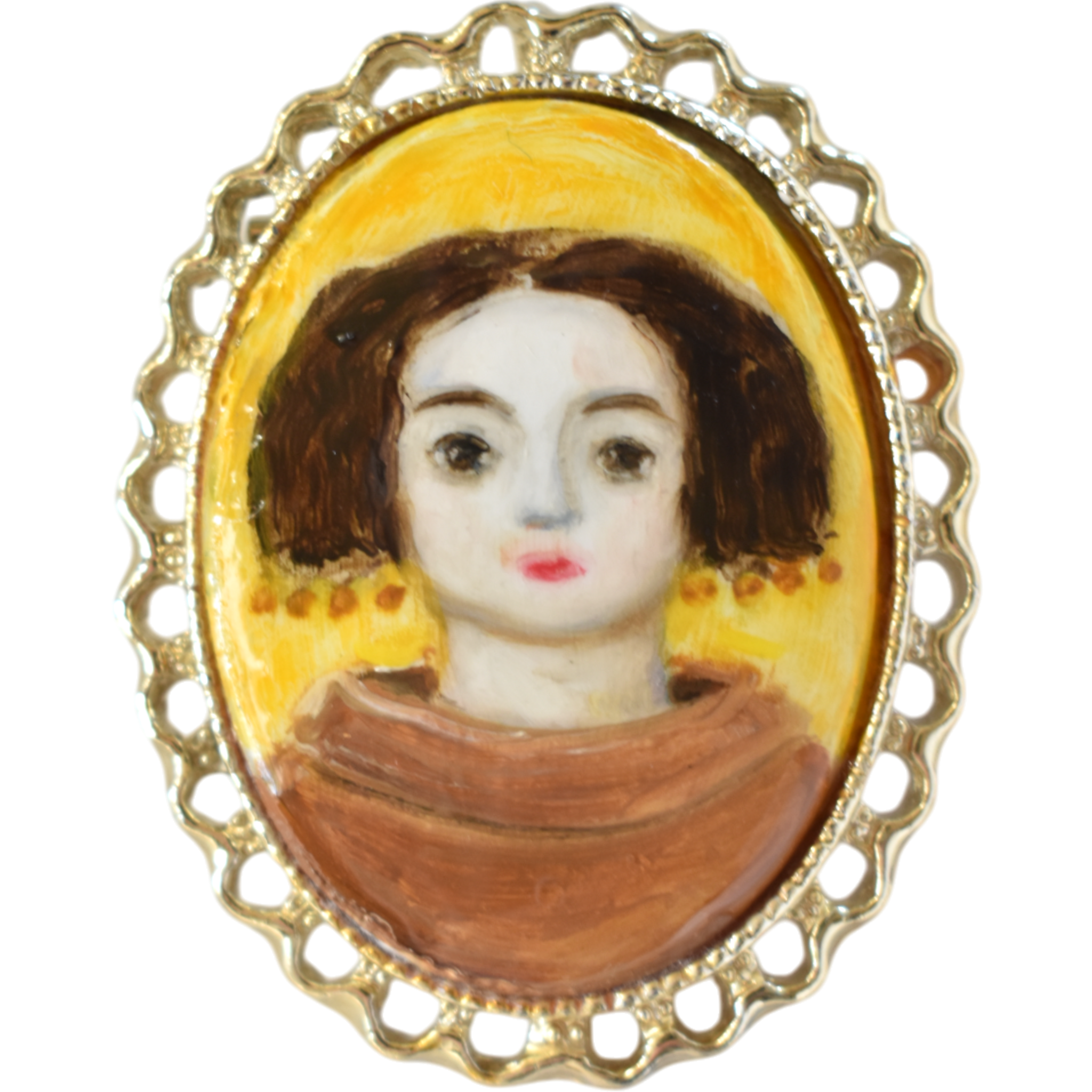 No. 2461 "Isadora" Portrait-Brooch