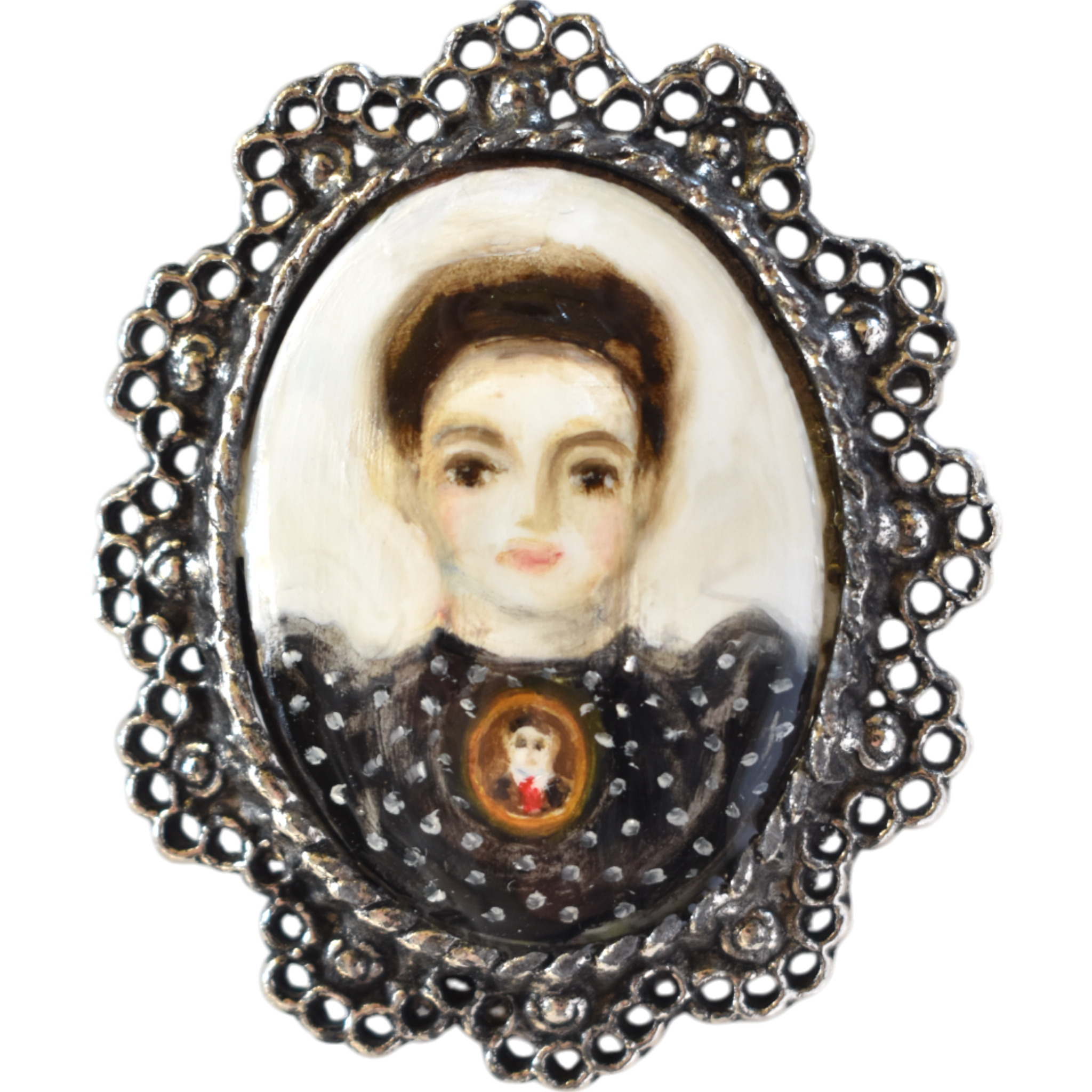 No. 2444 "Colette" Portrait Brooch