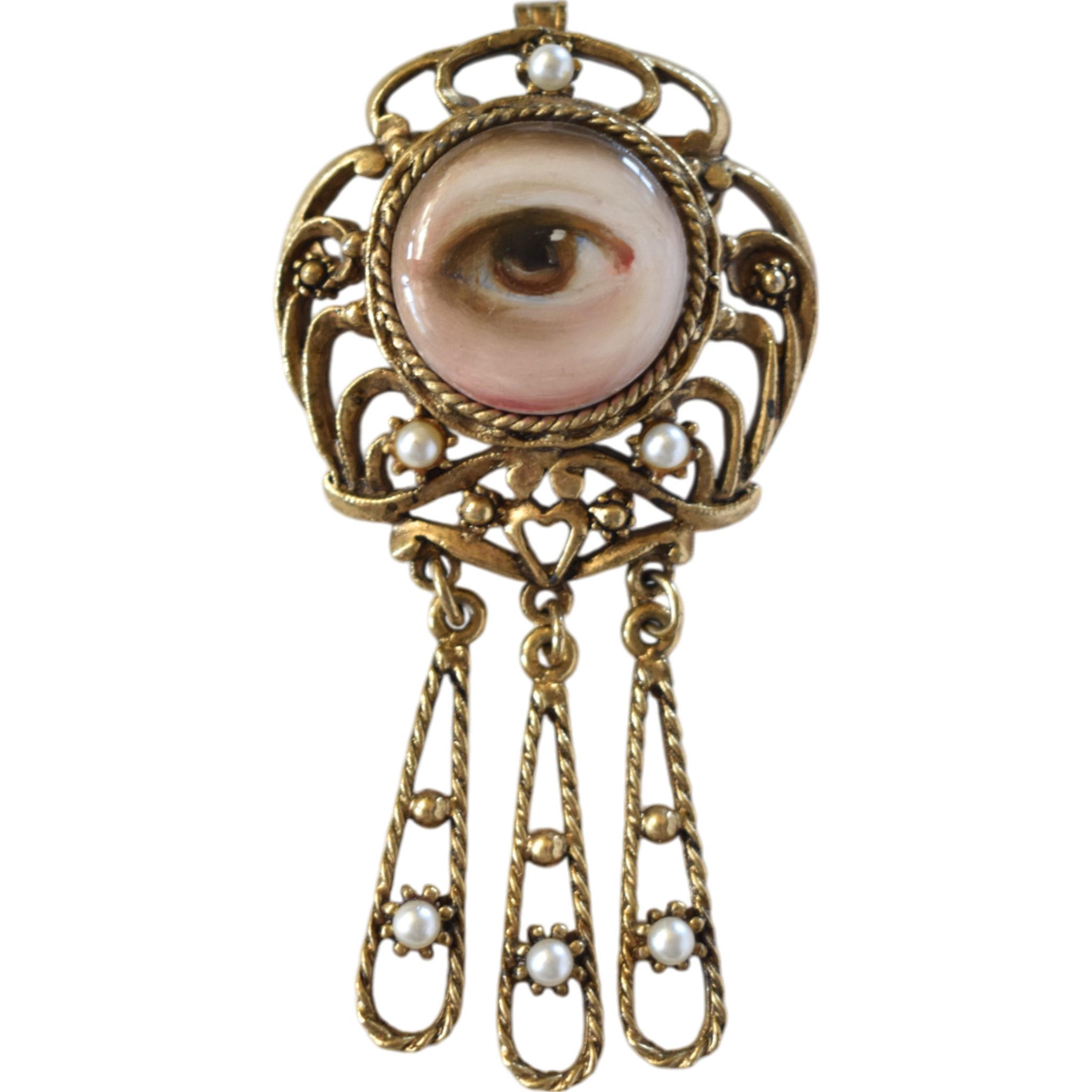 No. 2610 Lover's Eye Art Nouveau Conversion Brooch-Pendant