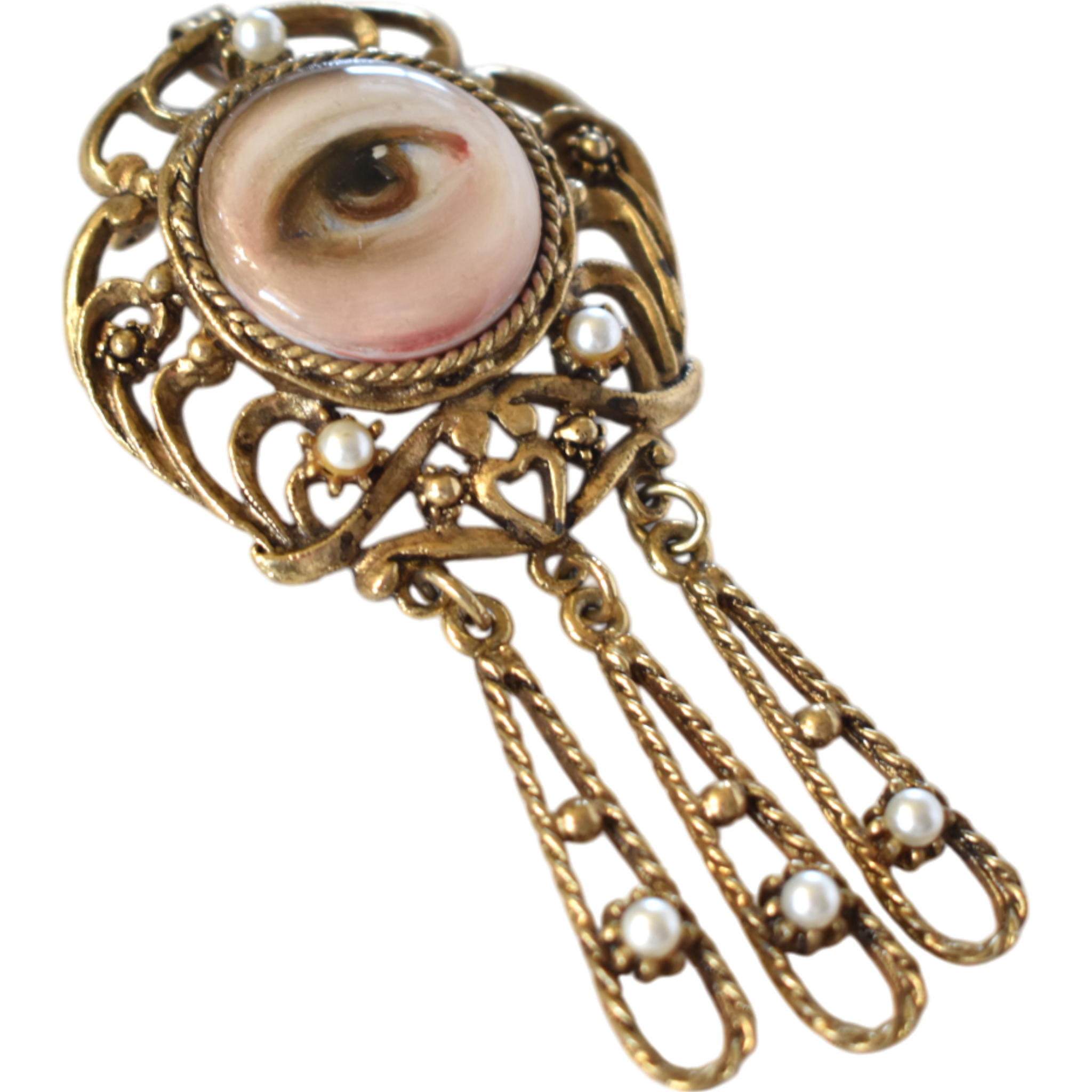 No. 2610 Lover's Eye Art Nouveau Conversion Brooch-Pendant