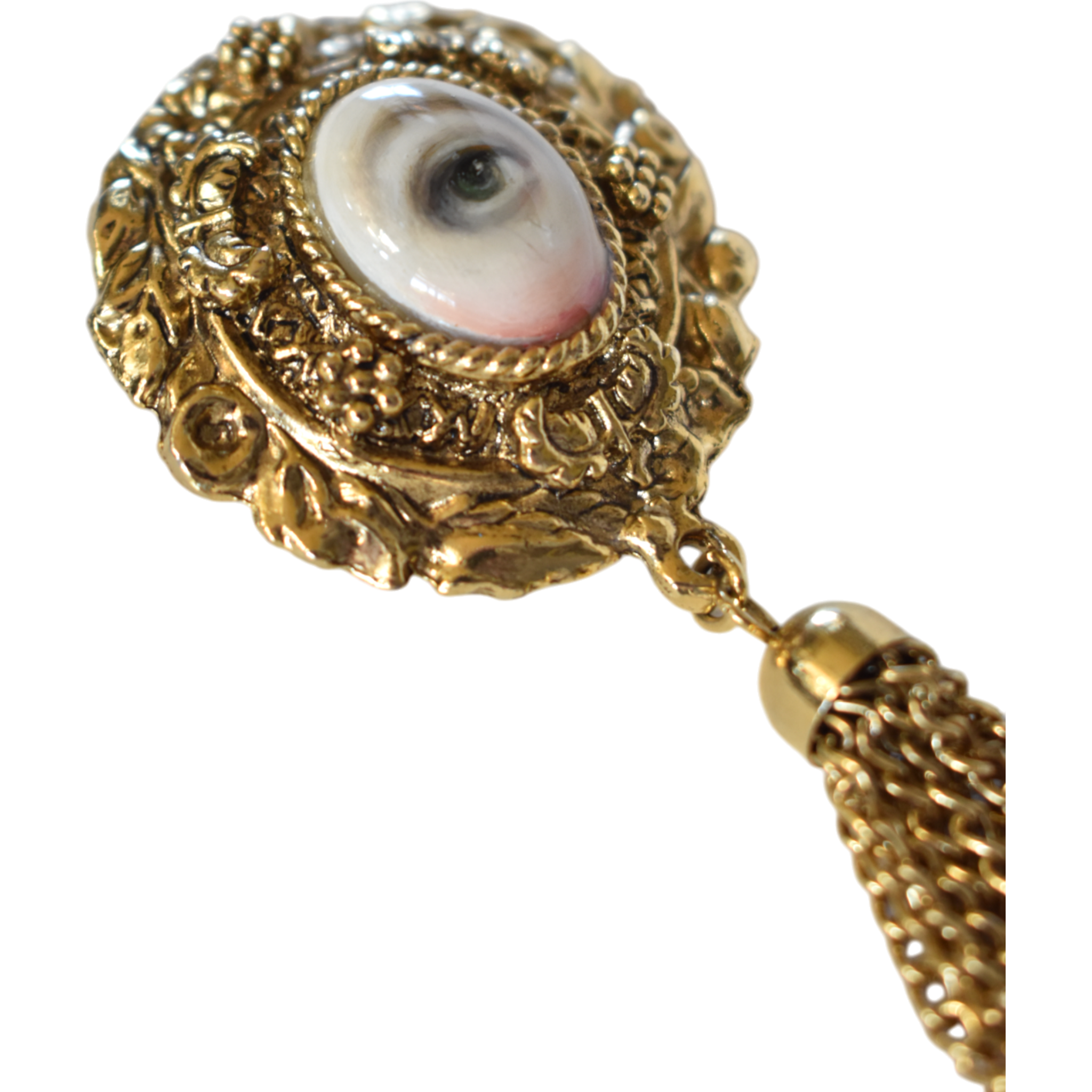 No. 2271 Lover's Eye Oval Tassel Brooch