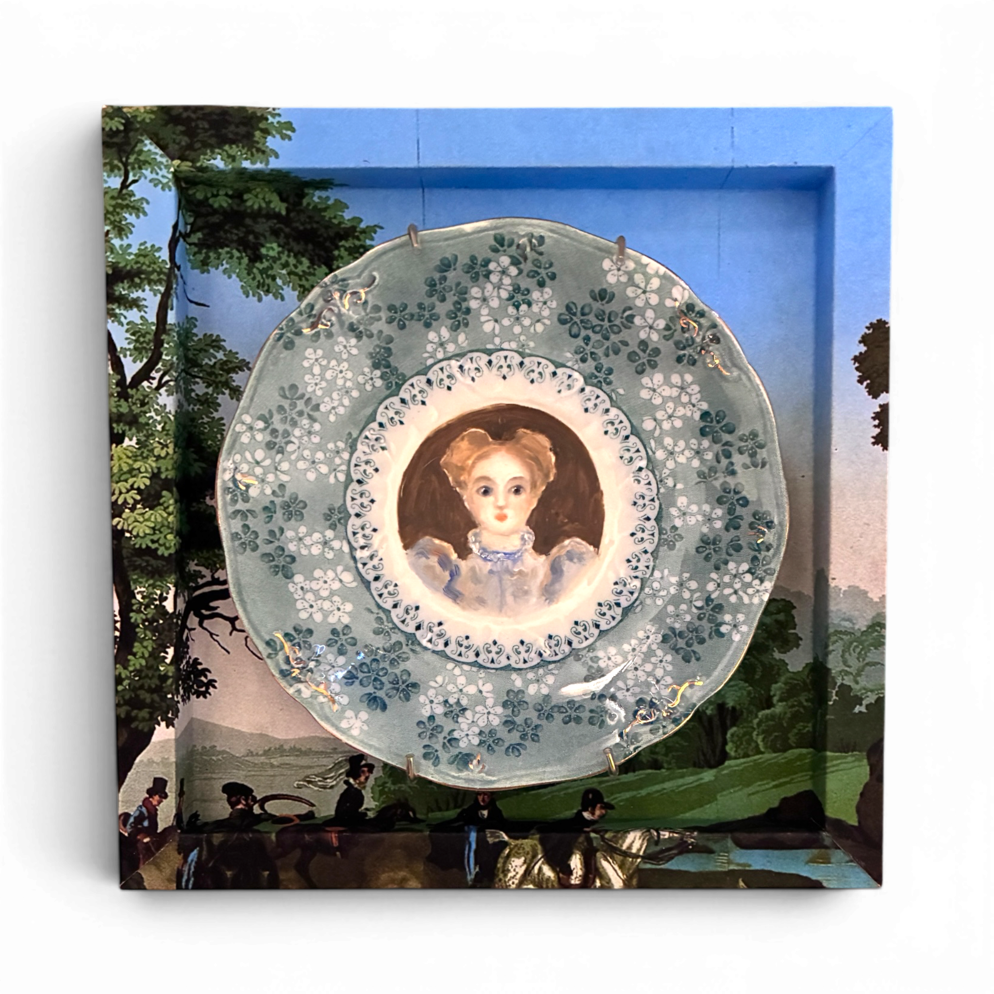 No. 3666 "Hortense Sang Love Songs in the Woods" Portrait Plate