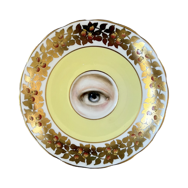 New! - Lover's Eye Painting on an English "Grosvenor" Plate
