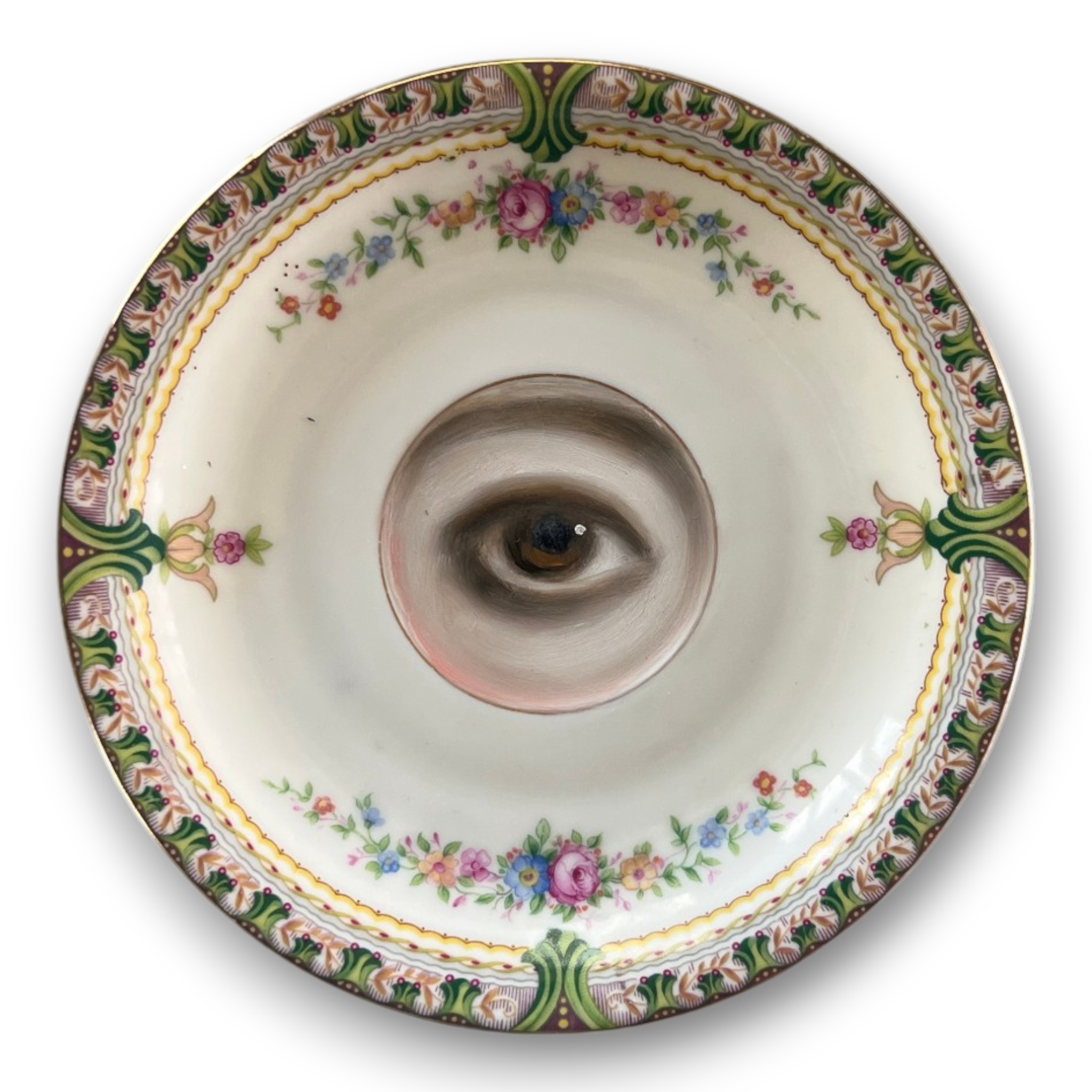 No. 3528 - Lover's Eye Painting on a Princess Plate