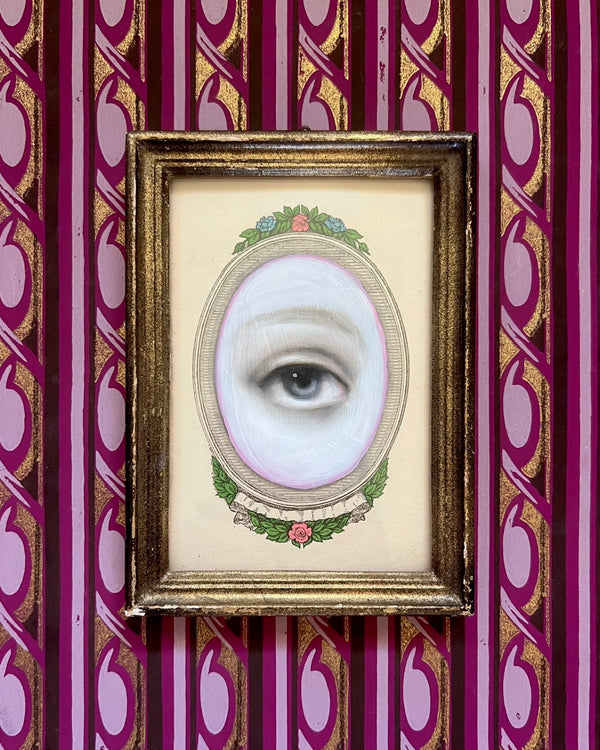 New! - Lover's Eye Painting in a Florentine Giltwood Frame