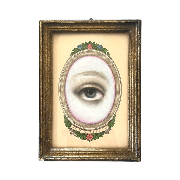 New! - Lover's Eye Painting in a Florentine Giltwood Frame